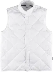 Gilet trapuntato con chiusura a fibbia e senza tasche Bianco