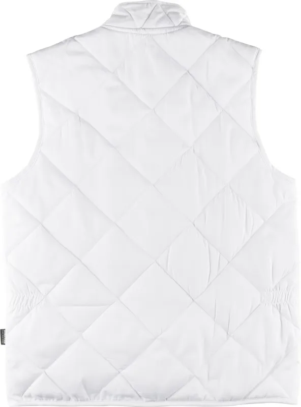 Gilet trapuntato con chiusura a fibbia e senza tasche Bianco