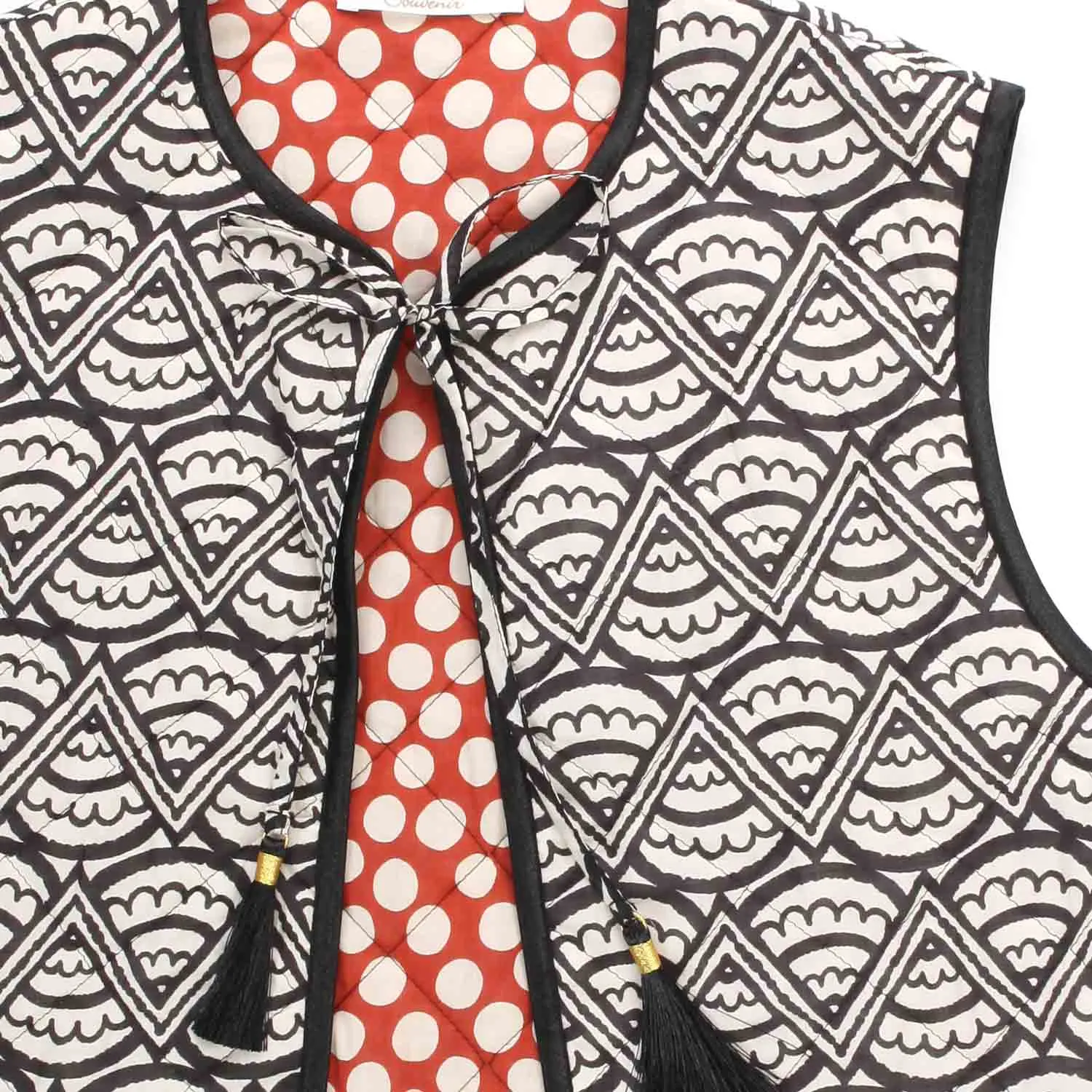 Gilet Trapuntato In Doppia Fantasia Donna E Teen
