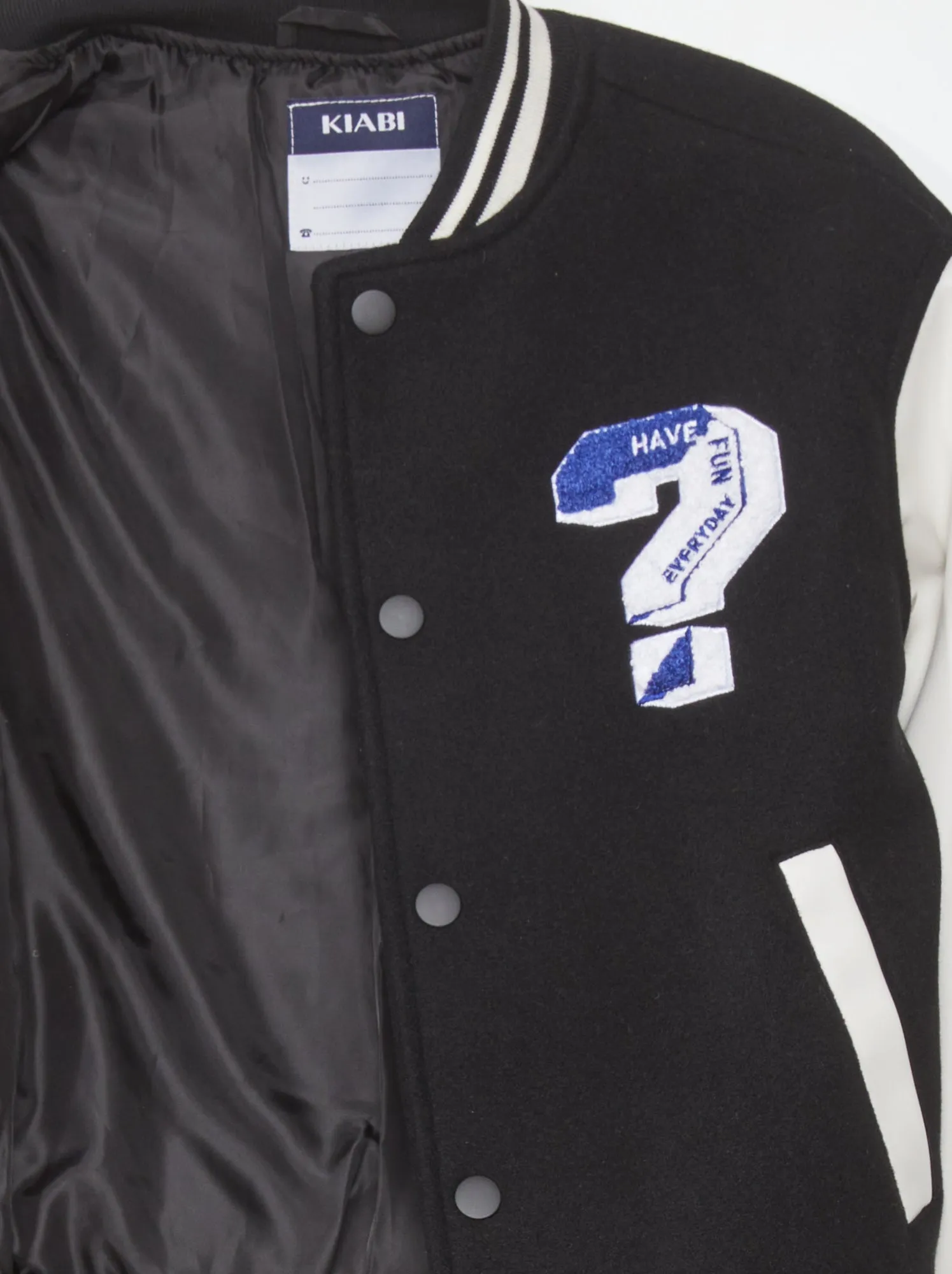 Giubbotto stile 'college' - NERO