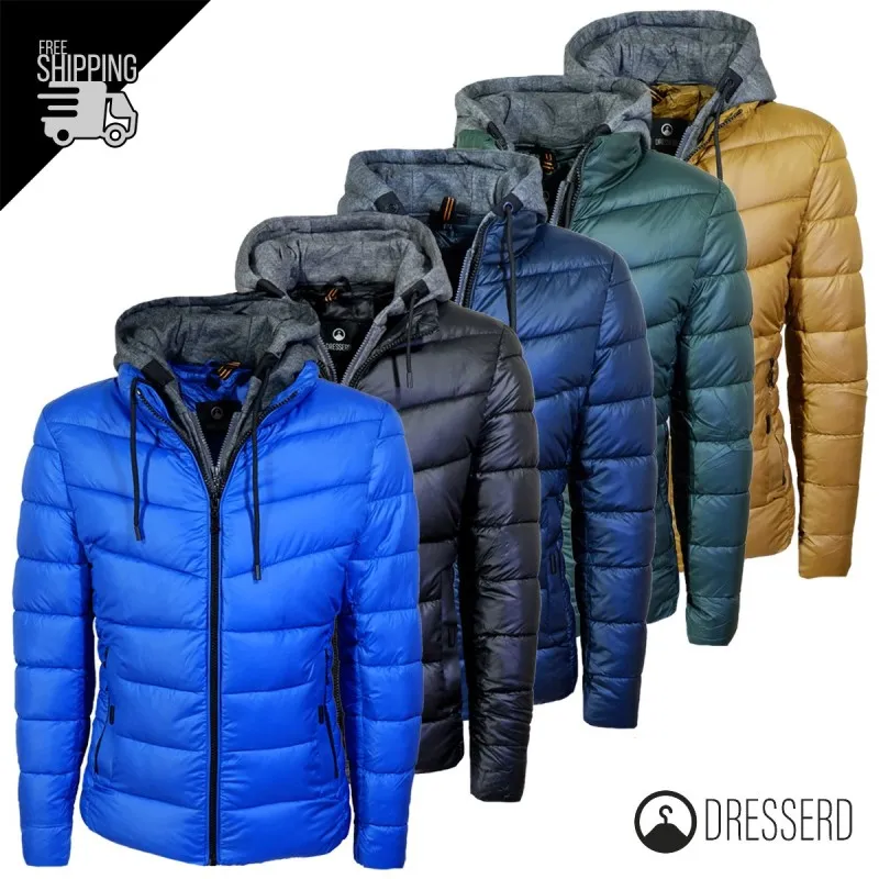Giubbotto Uomo Invernale Dresserd Cappuccio Smontabile Felpa Giubbini Casual