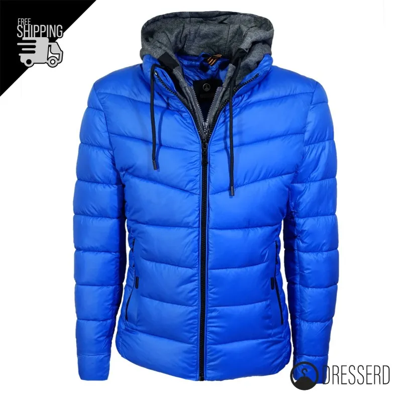 Giubbotto Uomo Invernale Dresserd Cappuccio Smontabile Felpa Giubbini Casual