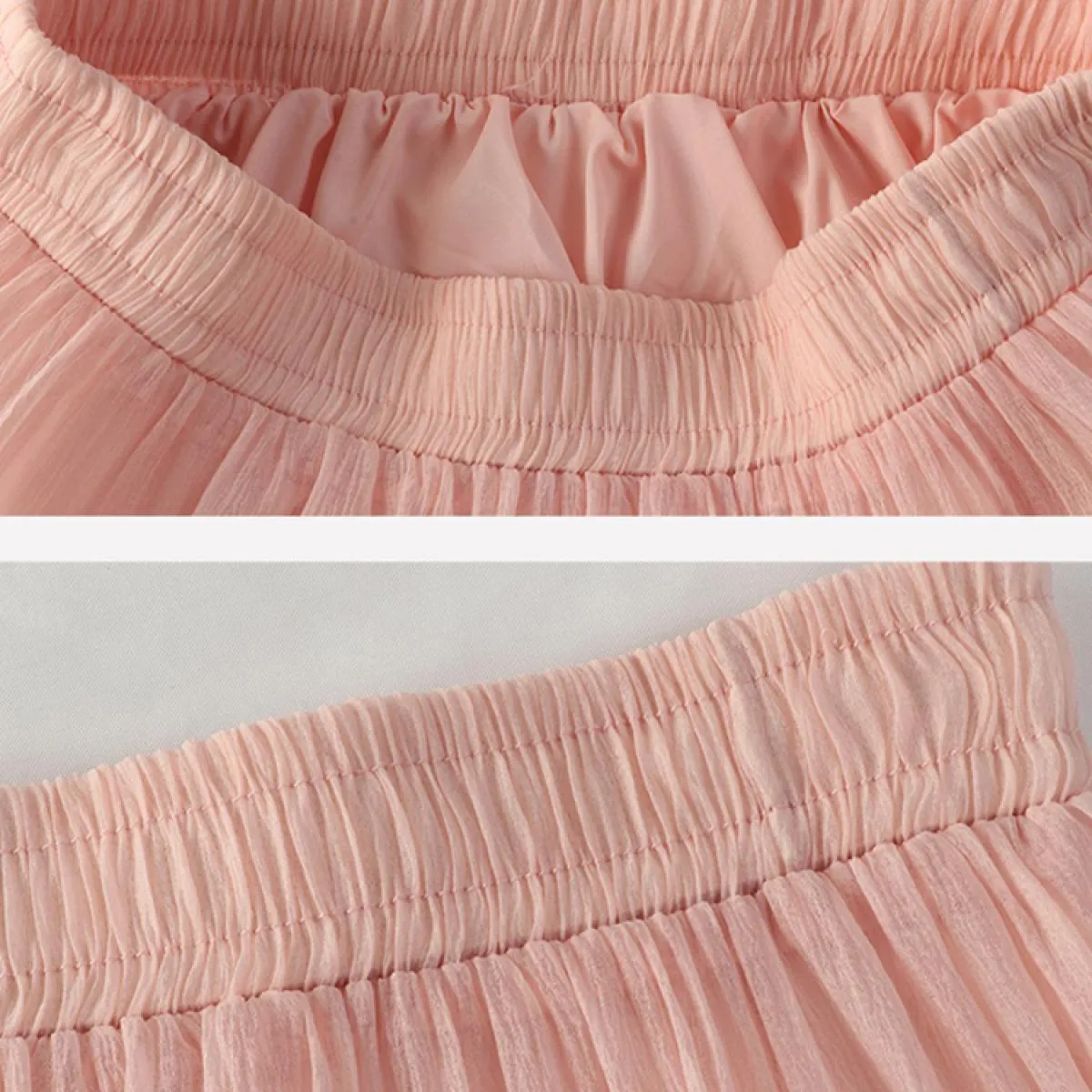 Gonna arricciata dal design elegante irregolare da donna Moda elastica a vita alta Gonne a pieghe a pieghe rosa 2023 Estate K266
