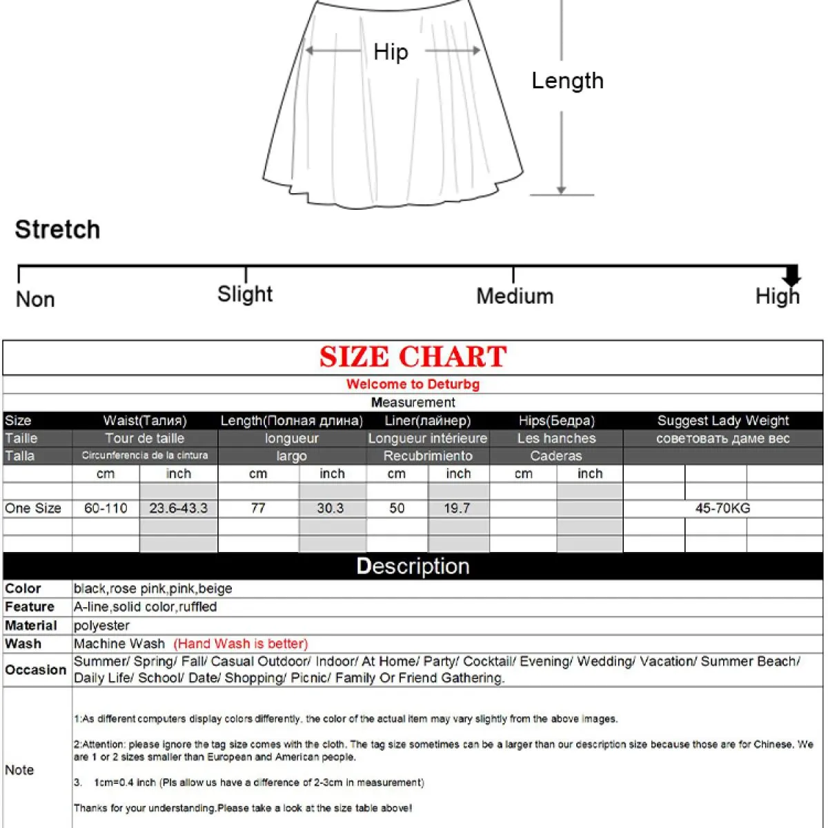 Gonna arricciata dal design elegante irregolare da donna Moda elastica a vita alta Gonne a pieghe a pieghe rosa 2023 Estate K266