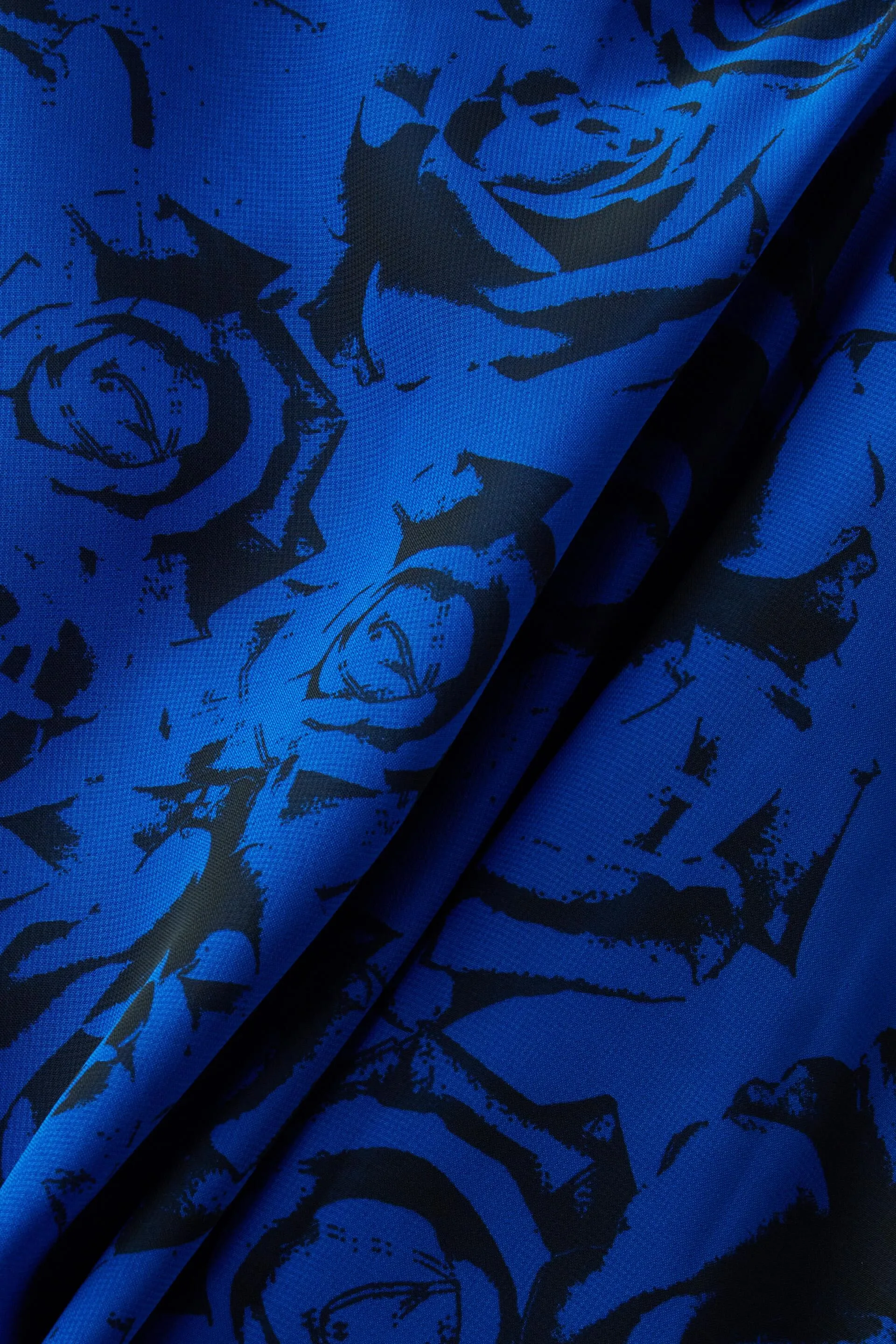 Gonna in chiffon con stampa e arricciatura