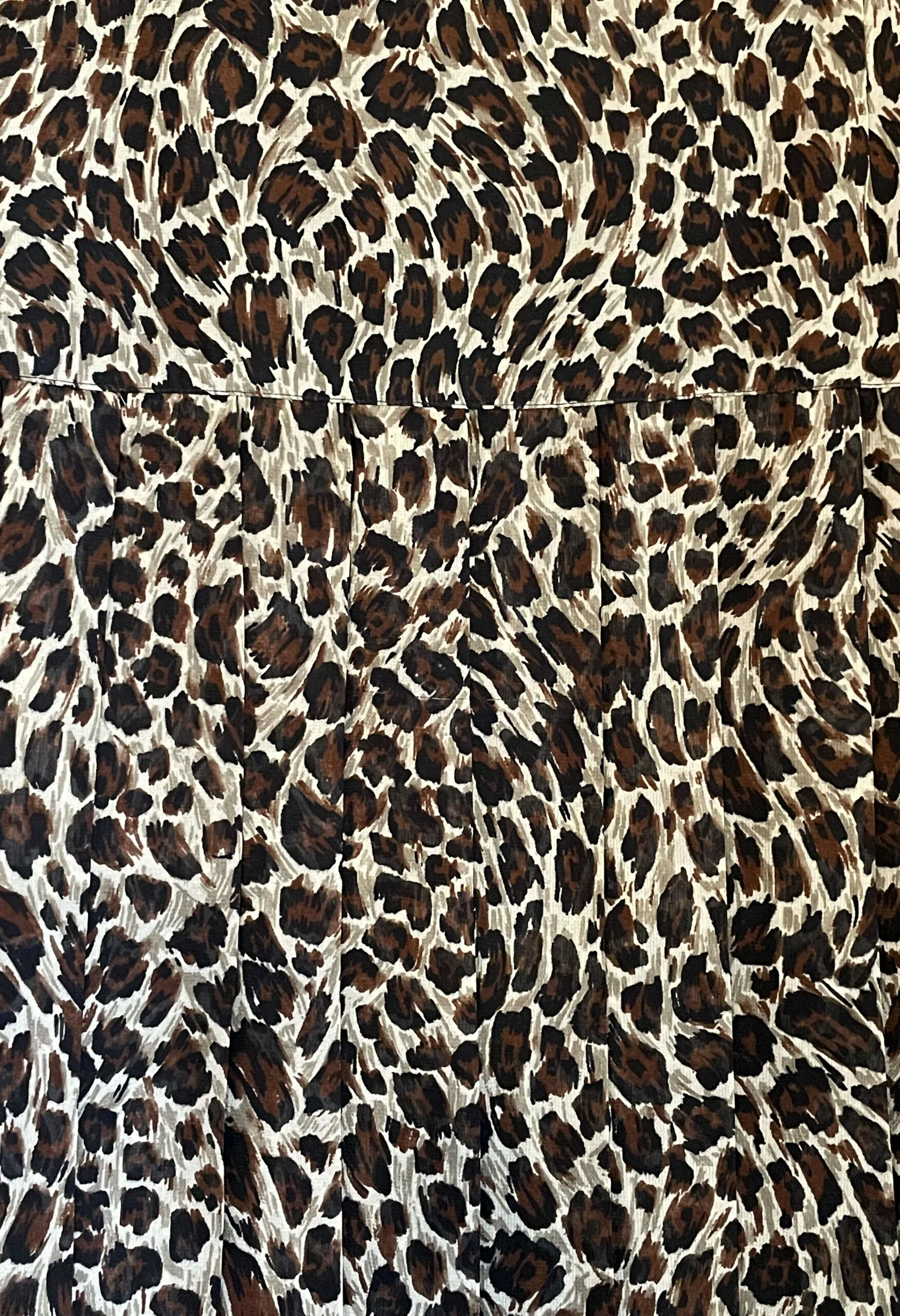 Gonna leopardata a pieghe vintage anni ’80