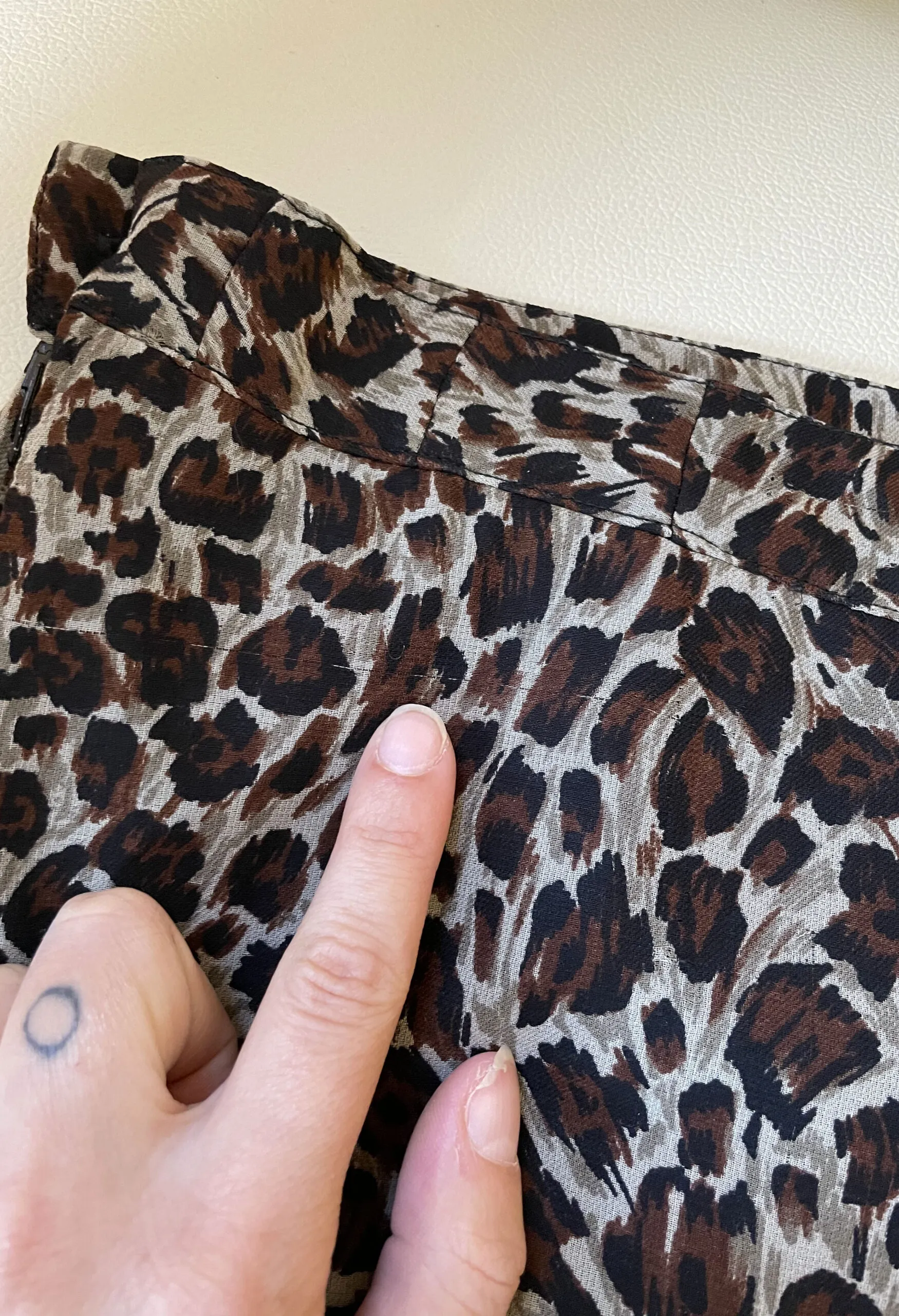 Gonna leopardata a pieghe vintage anni ’80