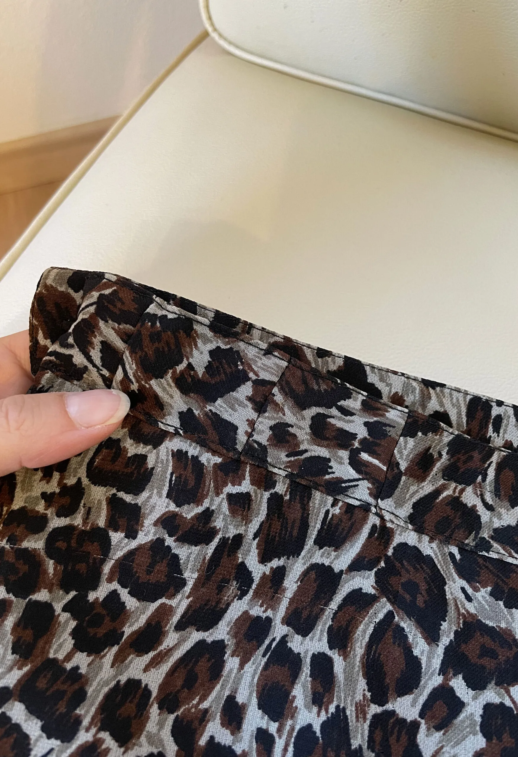 Gonna leopardata a pieghe vintage anni ’80