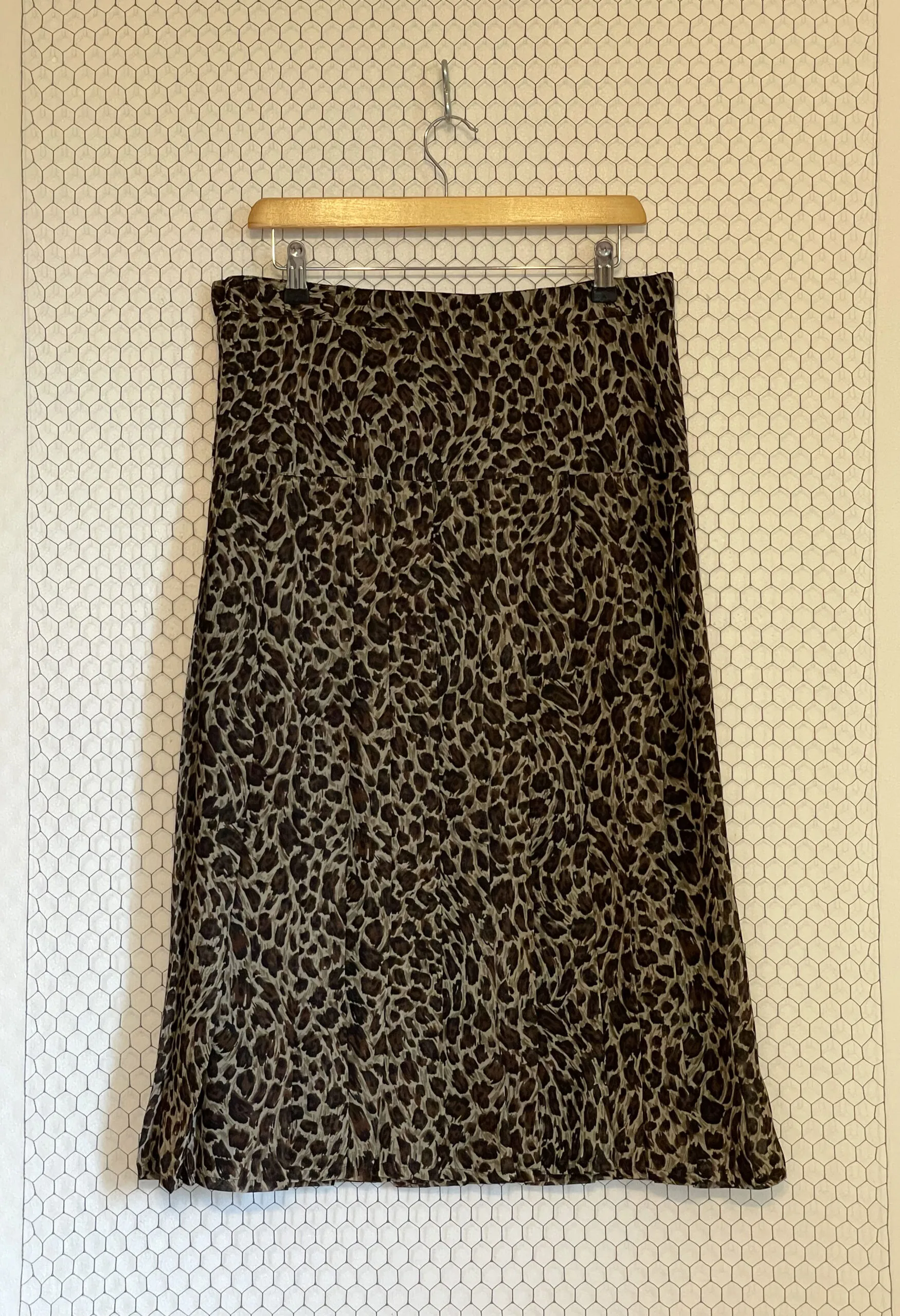 Gonna leopardata a pieghe vintage anni ’80