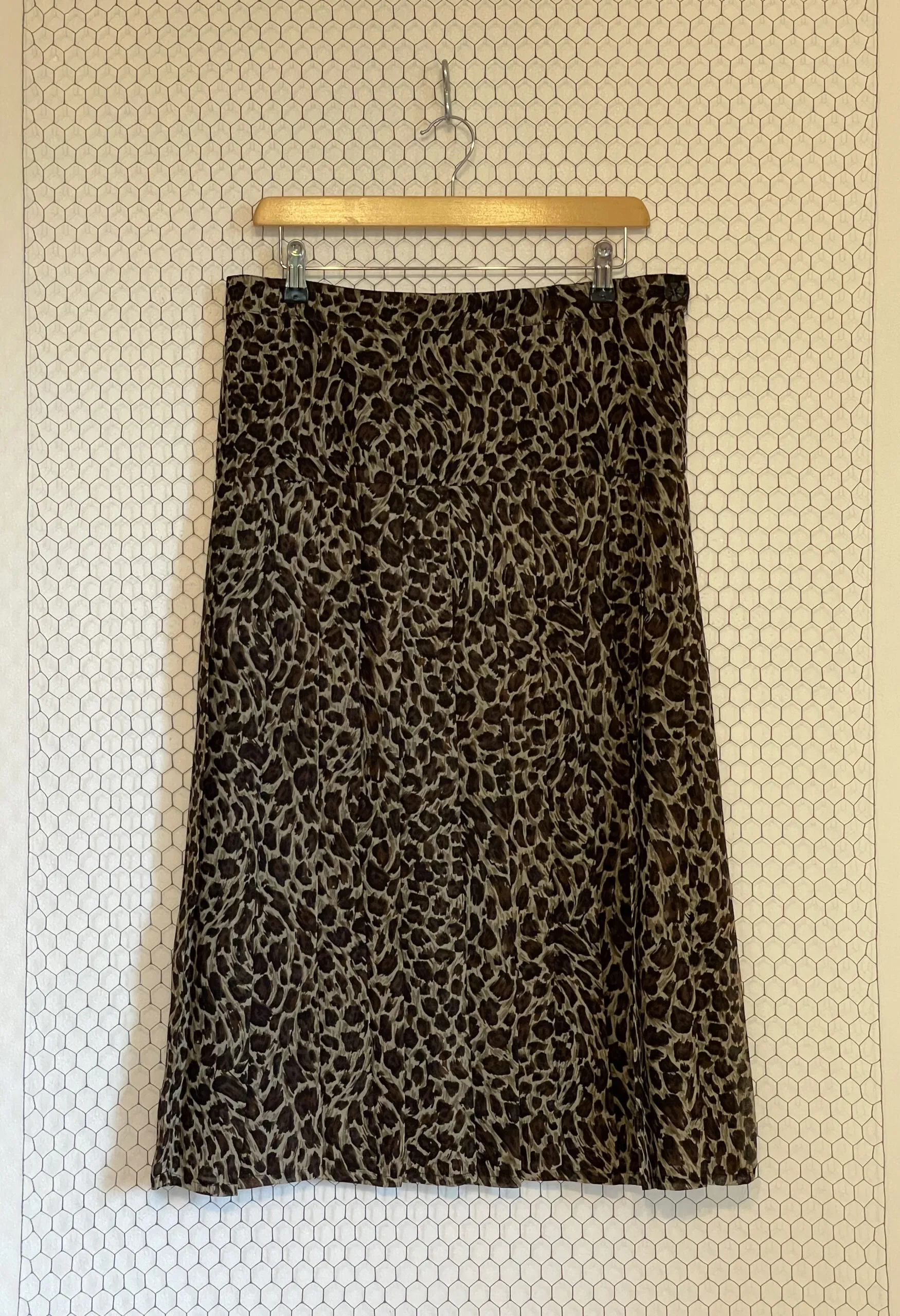 Gonna leopardata a pieghe vintage anni ’80