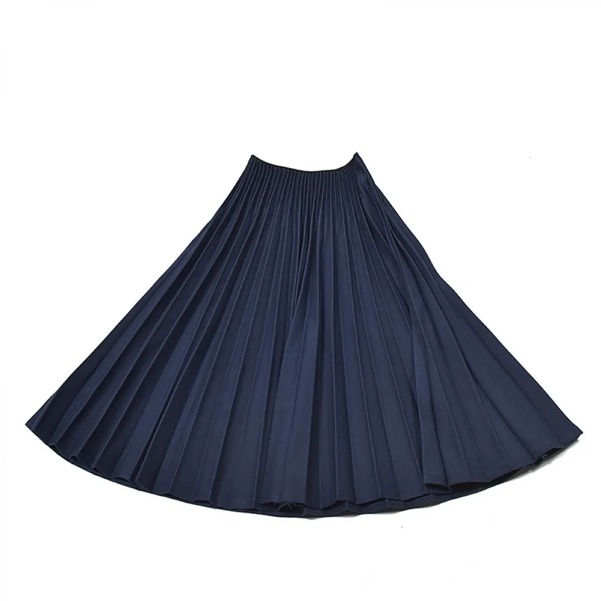 Gonna longuette bianca elastica a vita alta da donna elegante gonna a pieghe Gonne da donna di alta qualità Nero Saias Autunno I