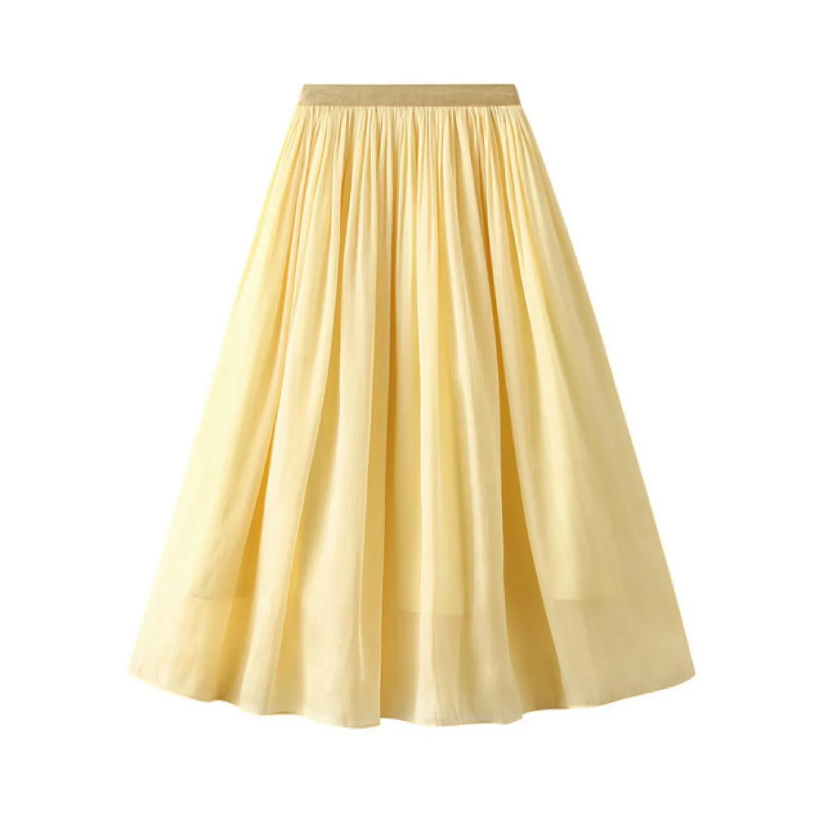 Gonna lunga midi elegante tinta unita lucida da donna Moda elastica a vita alta Gonne a pieghe rosa a pieghe A Line 2022 Estate