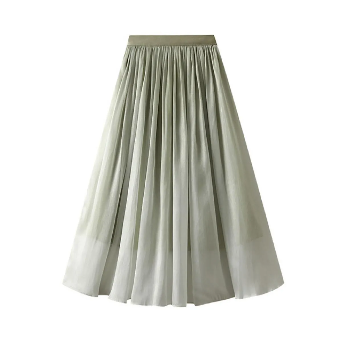 Gonna lunga midi sfumata elegante da donna stile elastico a vita alta a pieghe gonne a pieghe Gonne Gonne 2023 estate K251