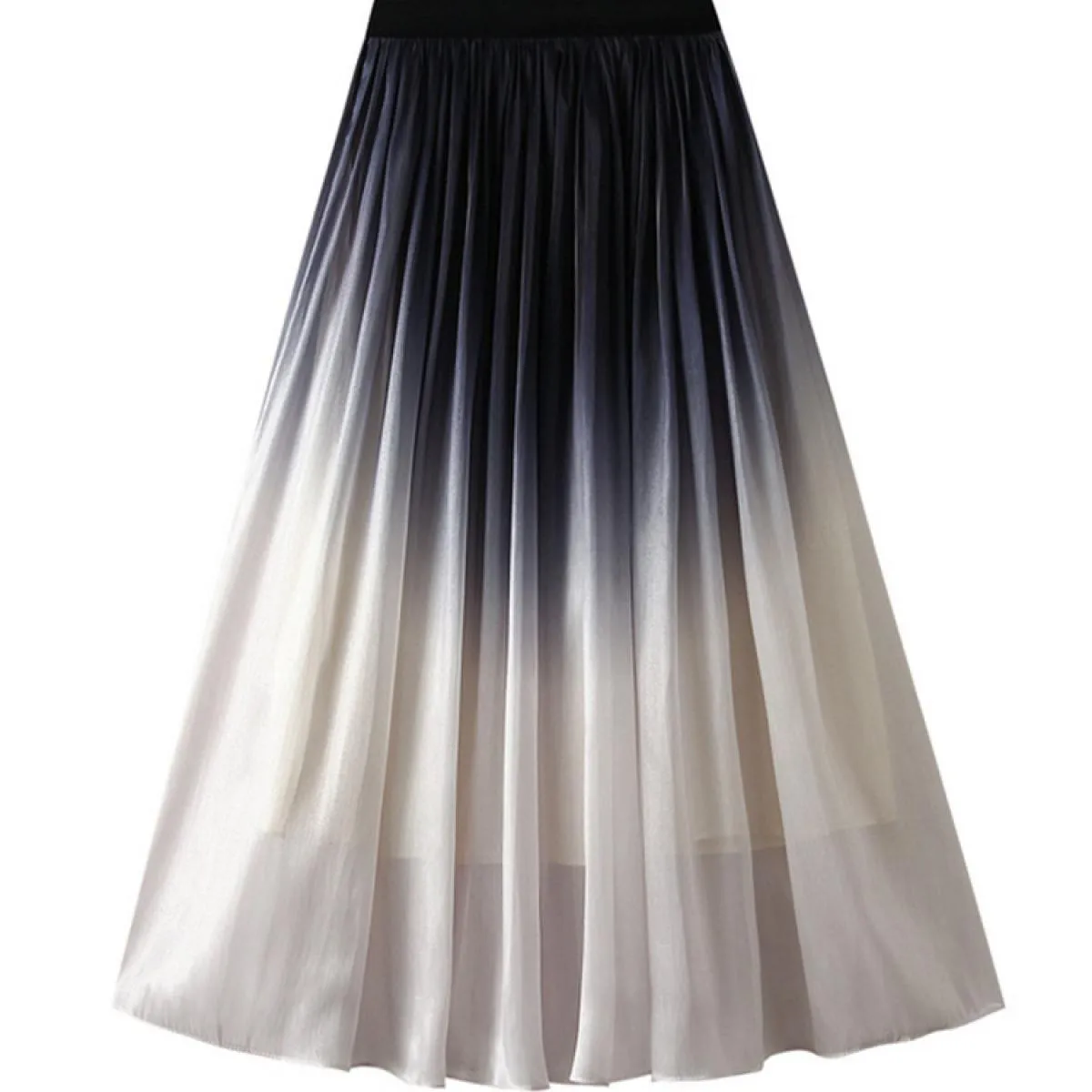 Gonna lunga midi sfumata elegante da donna stile elastico a vita alta a pieghe gonne a pieghe Gonne Gonne 2023 estate K251