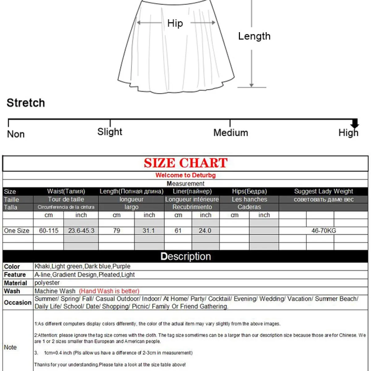 Gonna lunga midi sfumata elegante da donna stile elastico a vita alta a pieghe gonne a pieghe Gonne Gonne 2023 estate K251