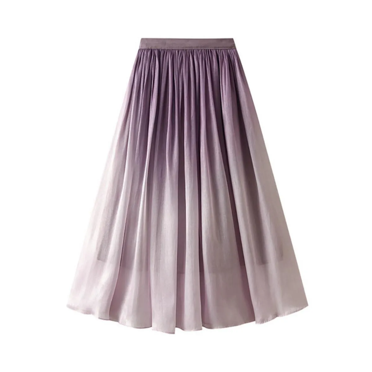 Gonna lunga midi sfumata elegante da donna stile elastico a vita alta a pieghe gonne a pieghe Gonne Gonne 2023 estate K251