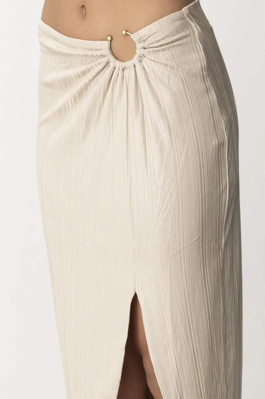 Gonna midi Cristina SAFARI TAN FOIL