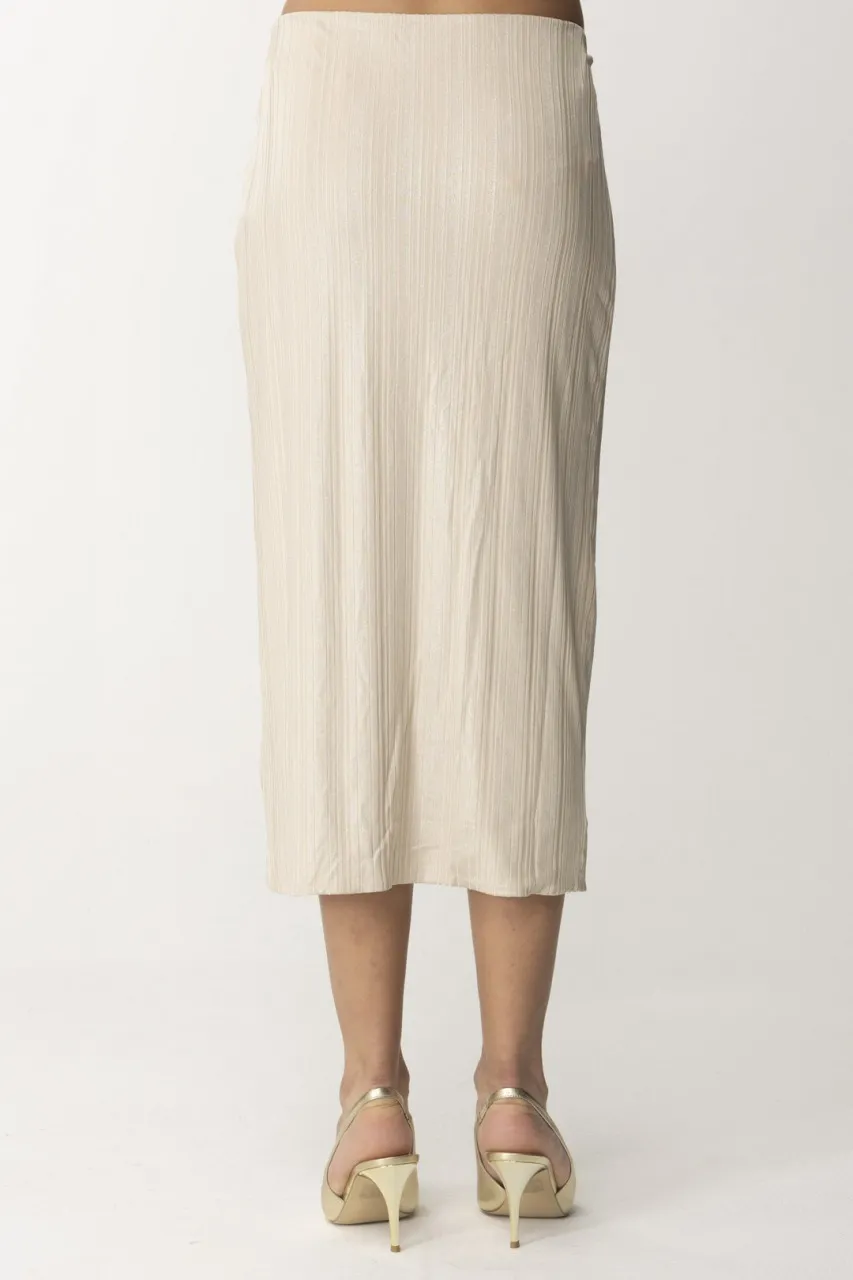 Gonna midi Cristina SAFARI TAN FOIL