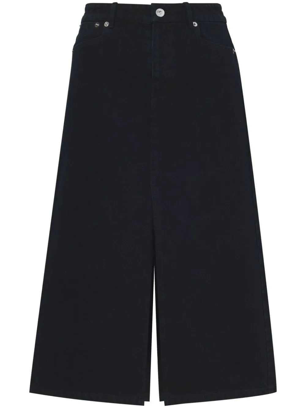 Gonna midi denim Sloan in nero - donna