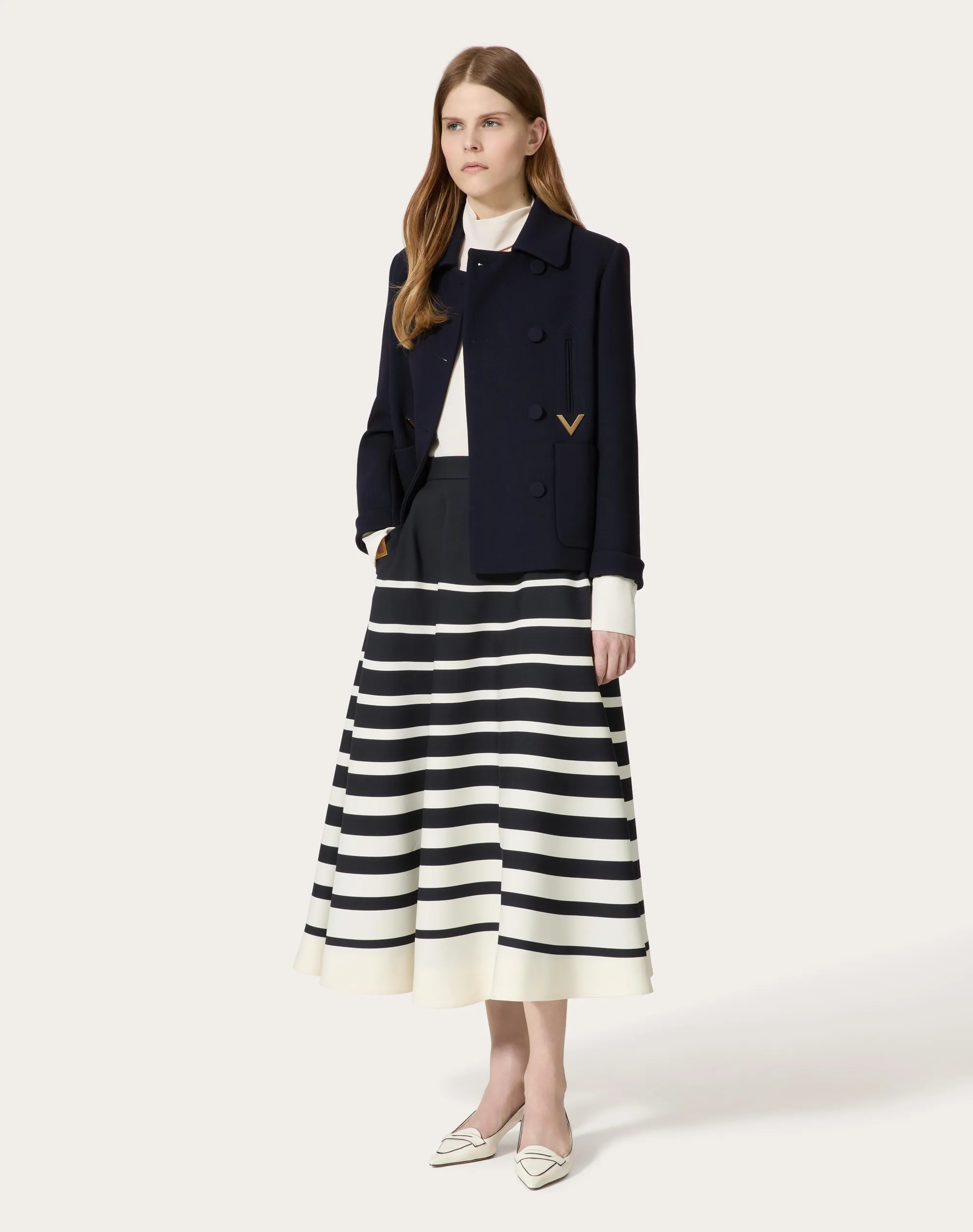GONNA MIDI IN CREPE COUTURE VALENTINO ROOMVIEW