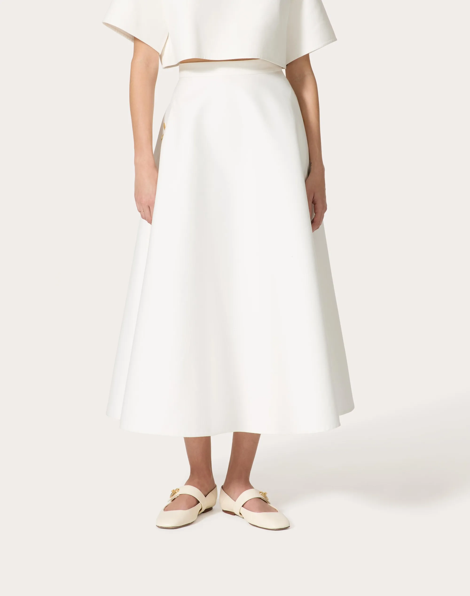 GONNA MIDI IN LIGHT DOUBLE SPLITTABLE GABARDINE