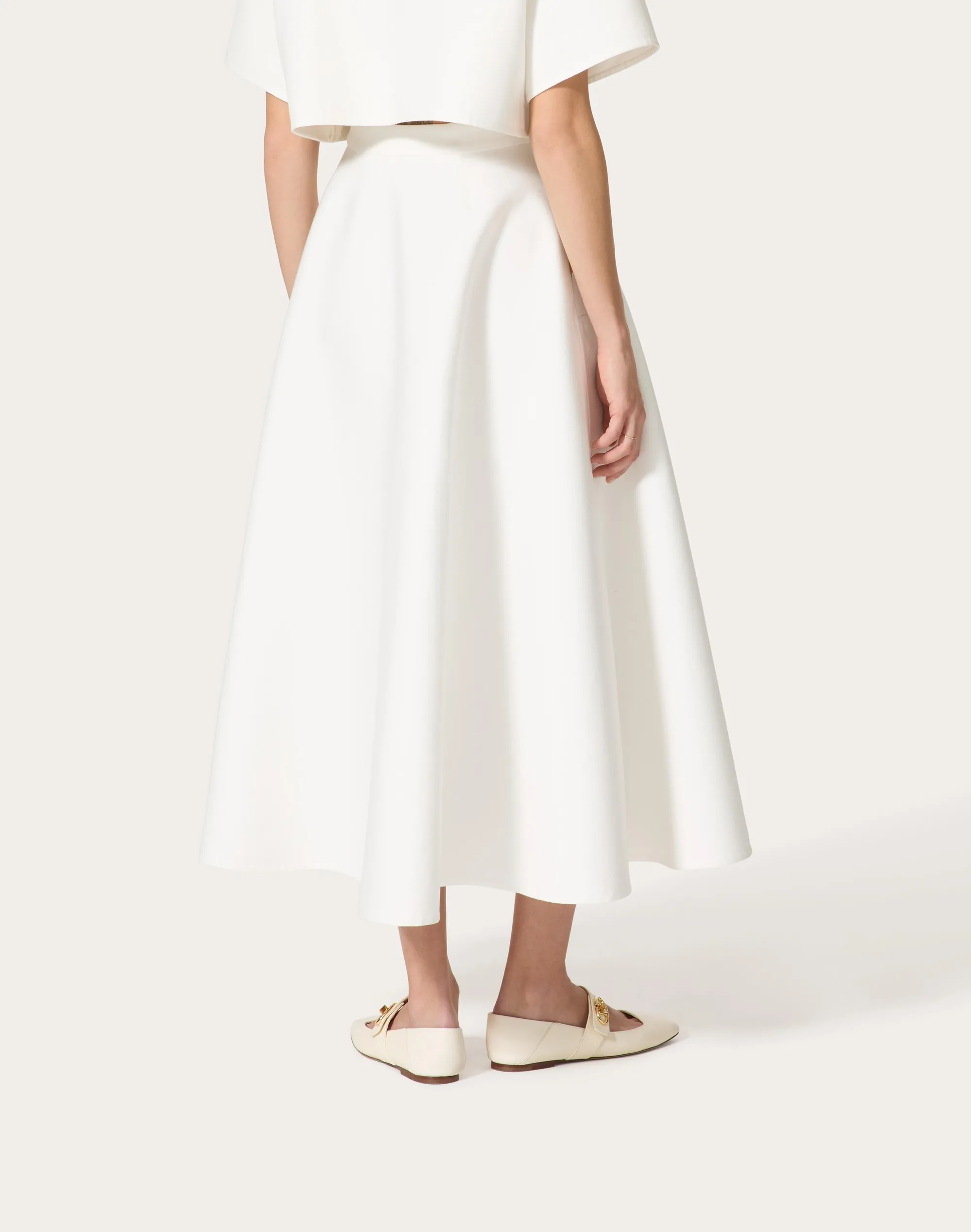 GONNA MIDI IN LIGHT DOUBLE SPLITTABLE GABARDINE