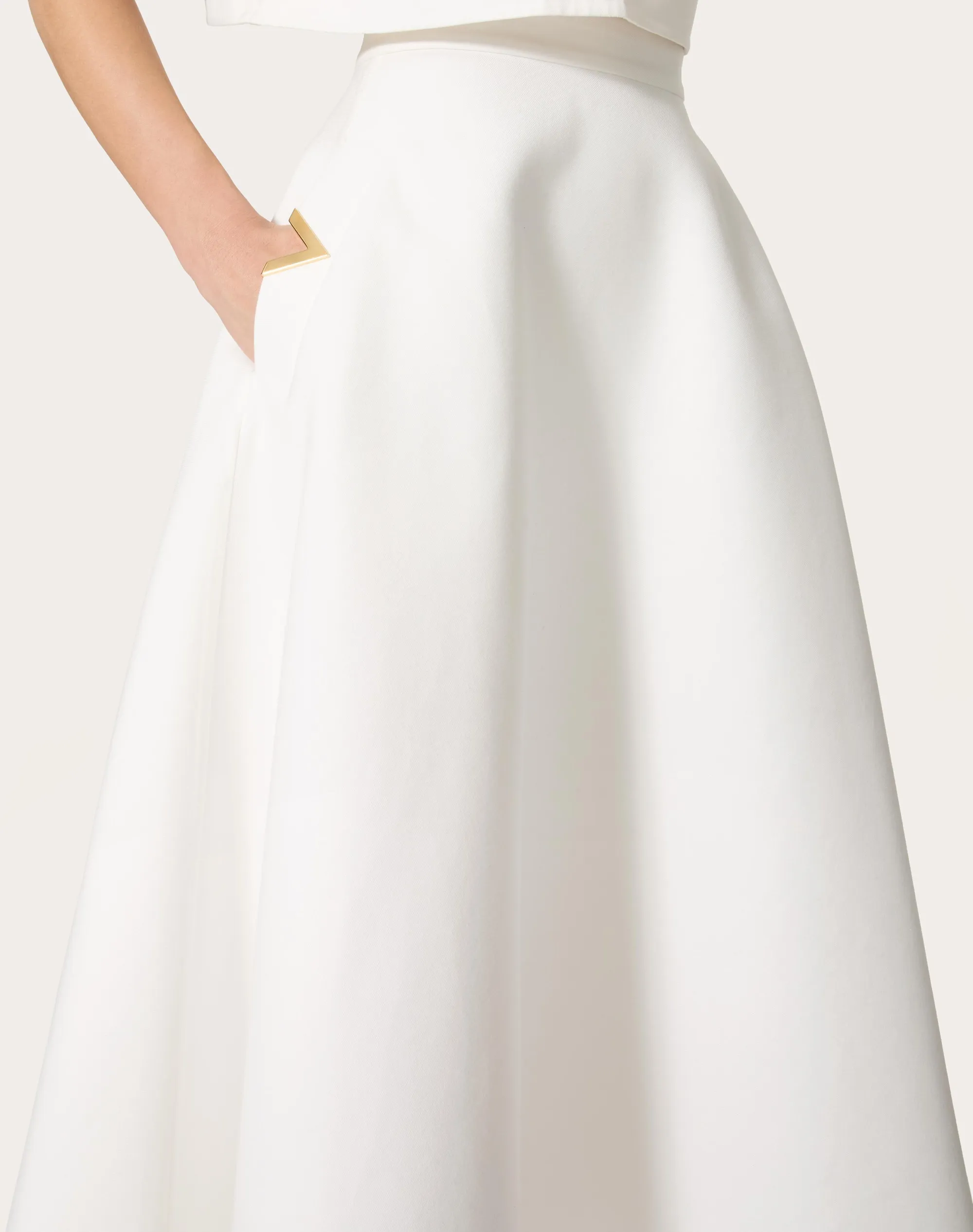 GONNA MIDI IN LIGHT DOUBLE SPLITTABLE GABARDINE