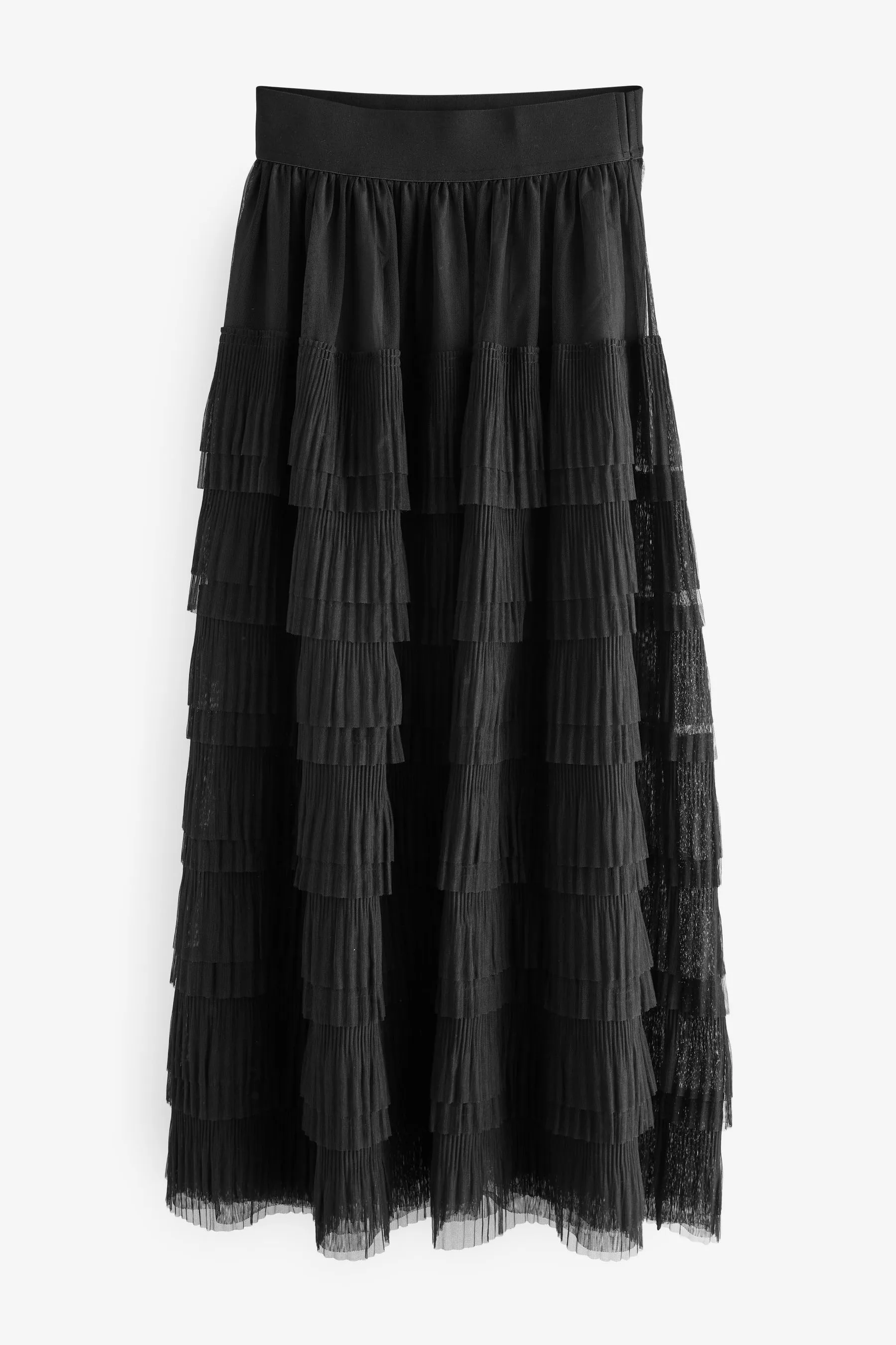 Gonna midi in tulle a rete