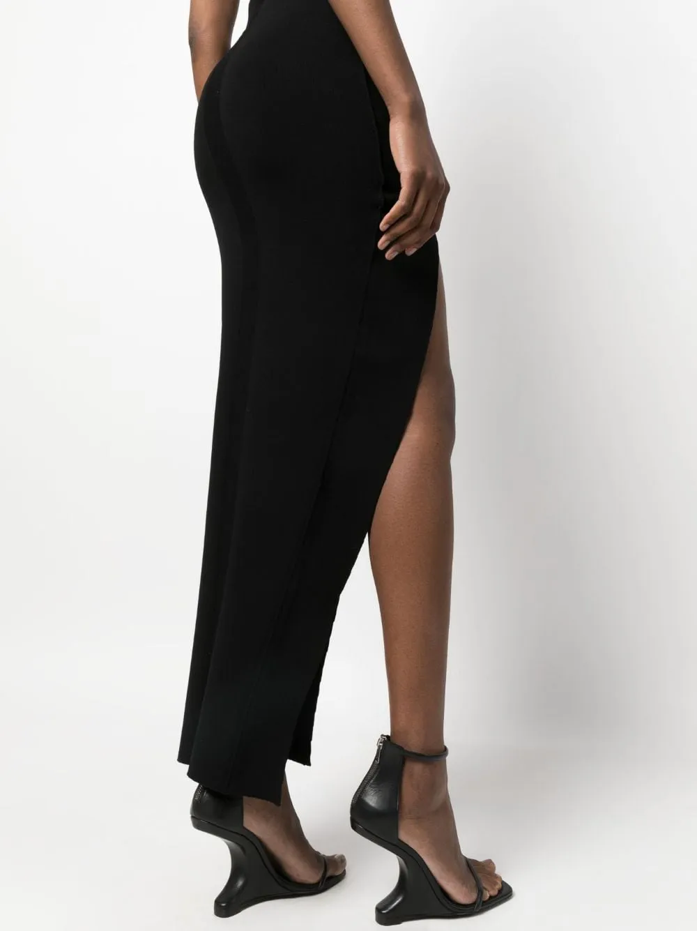 Gonna midi Theresa con inserti in nero - donna