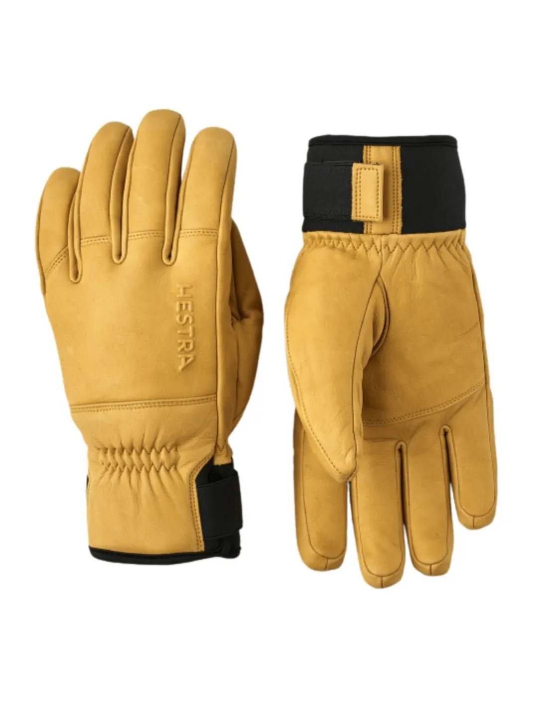 Guanti da sci Hestra Omni a 5 dita marrone chiaro