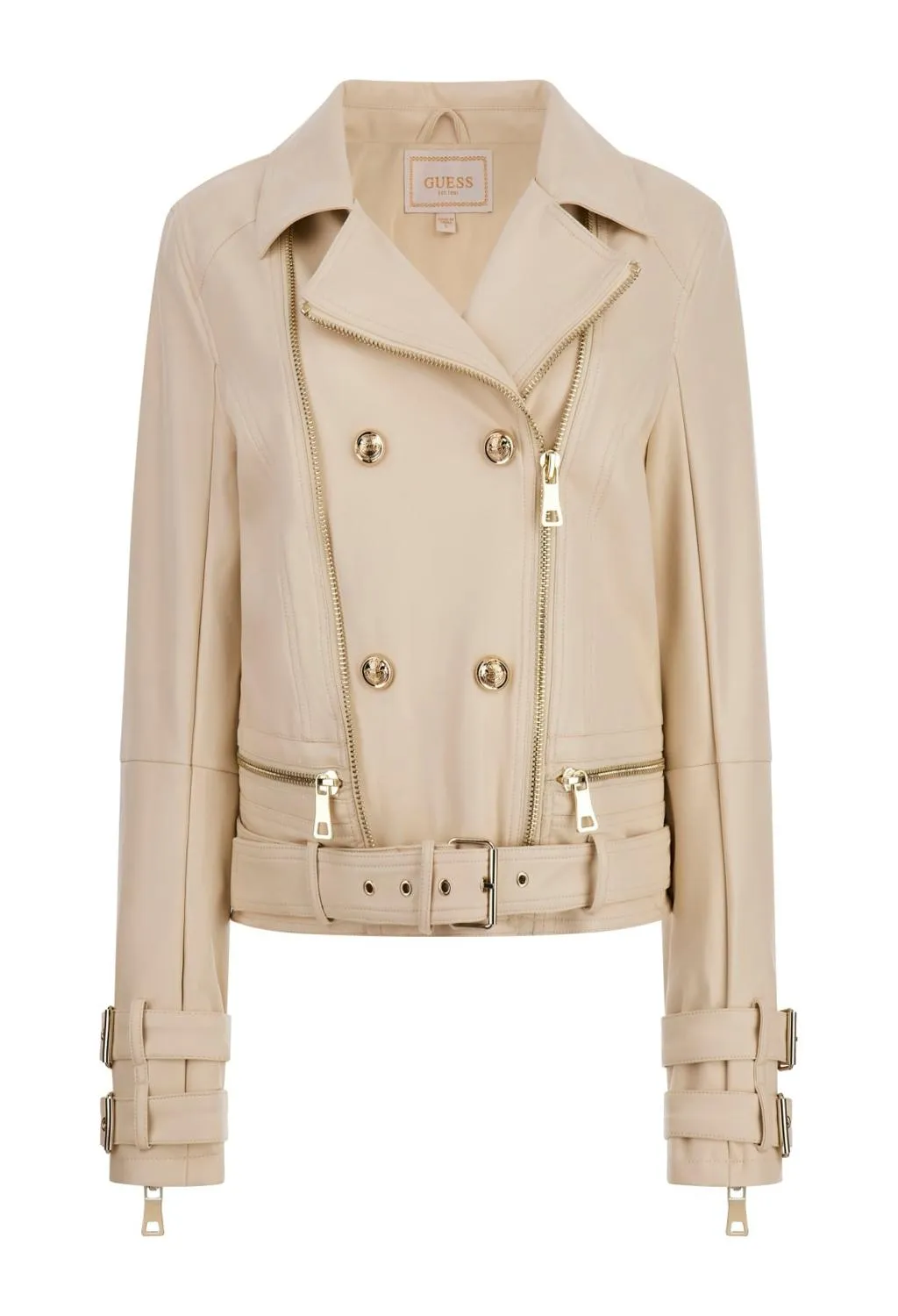 GUESS  giacca biker beige