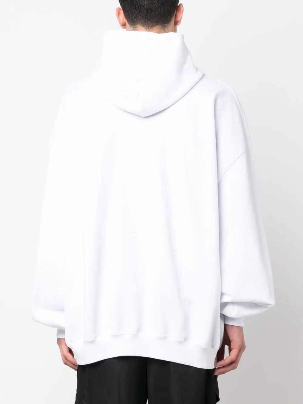 hoodie bianca con logo stampato