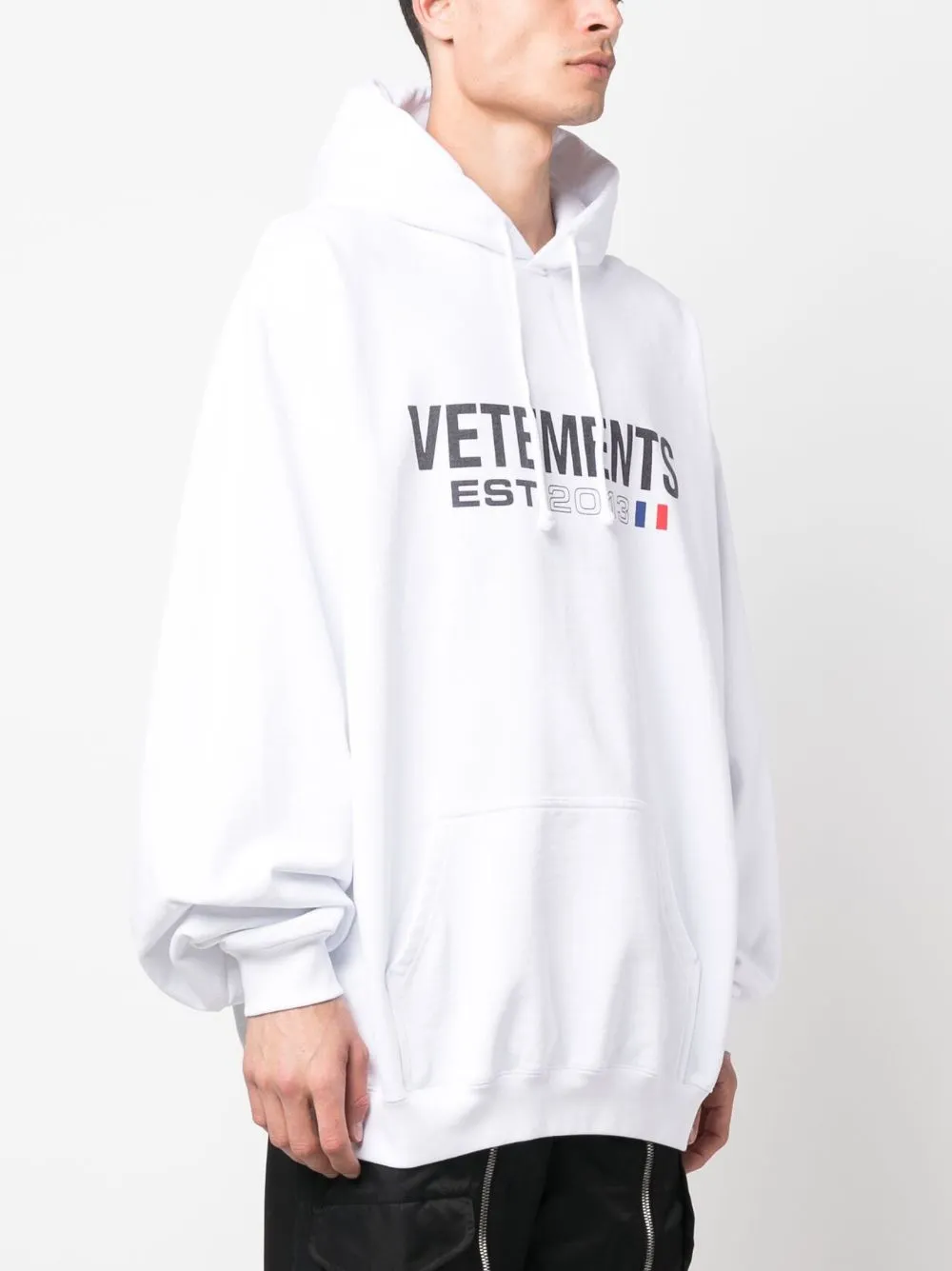 hoodie bianca con logo stampato