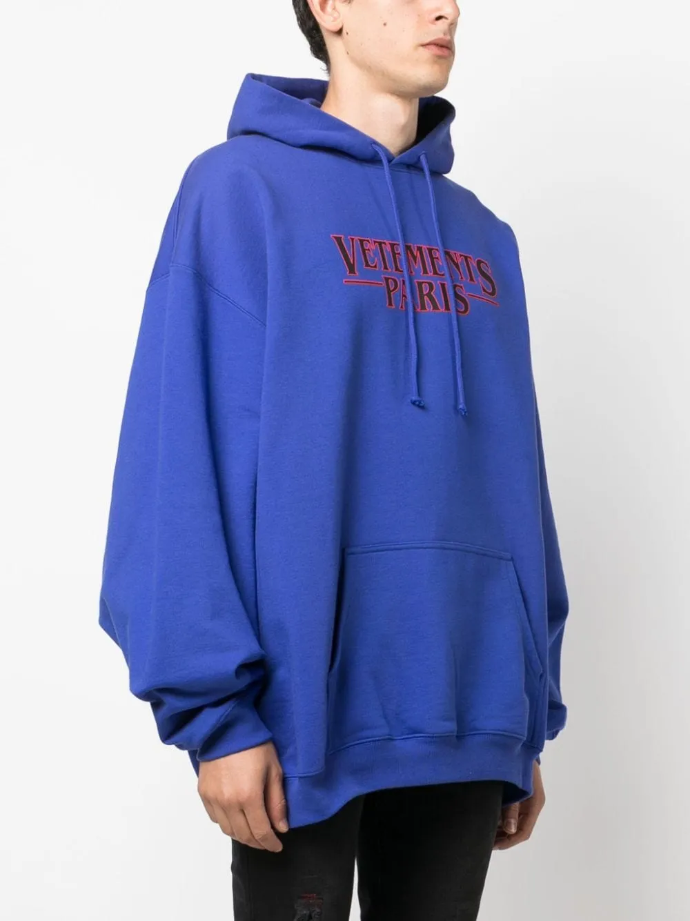 hoodie blu royal con logo