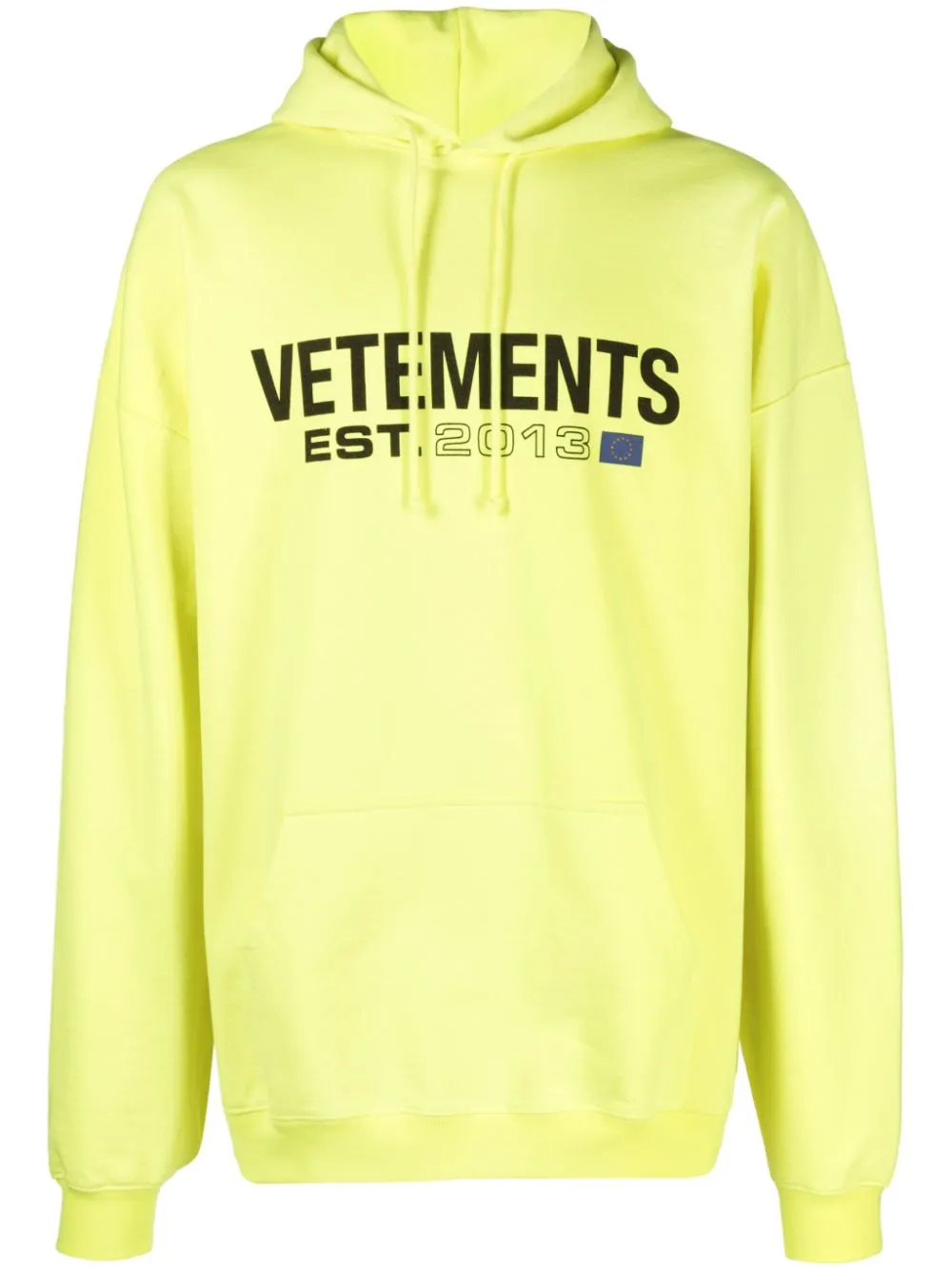 hoodie gialla con logo stampato