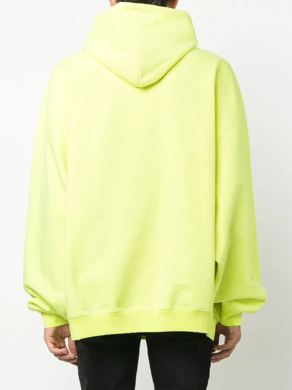 hoodie gialla con logo stampato