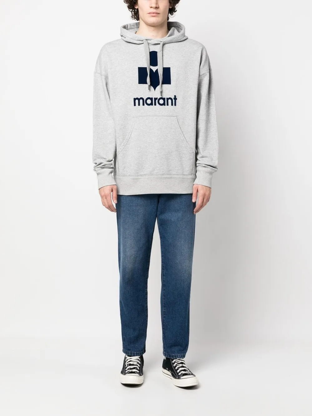 hoodie grigia con logo