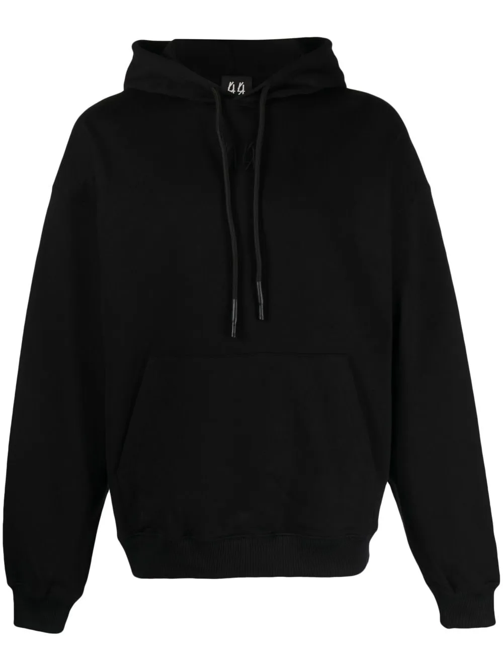 hoodie nera con logo pesca