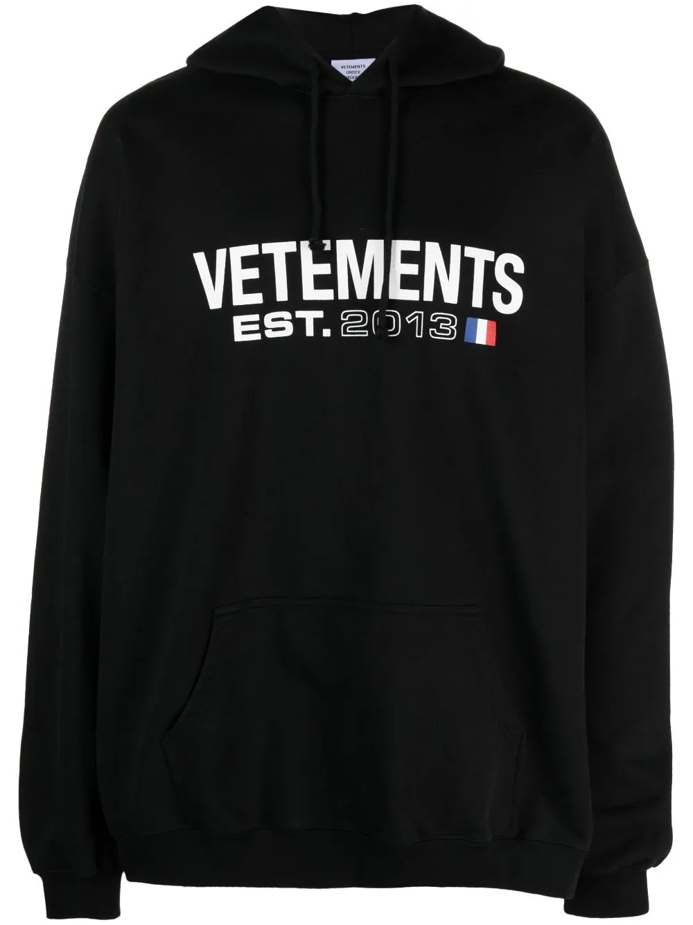 hoodie nera con logo stampato