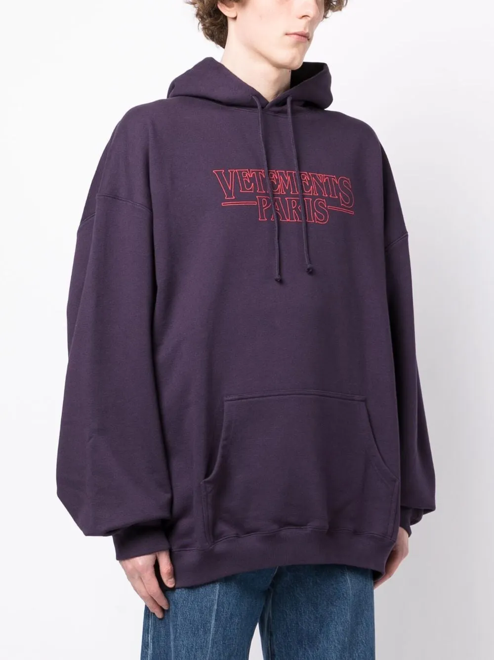 hoodie viola con logo