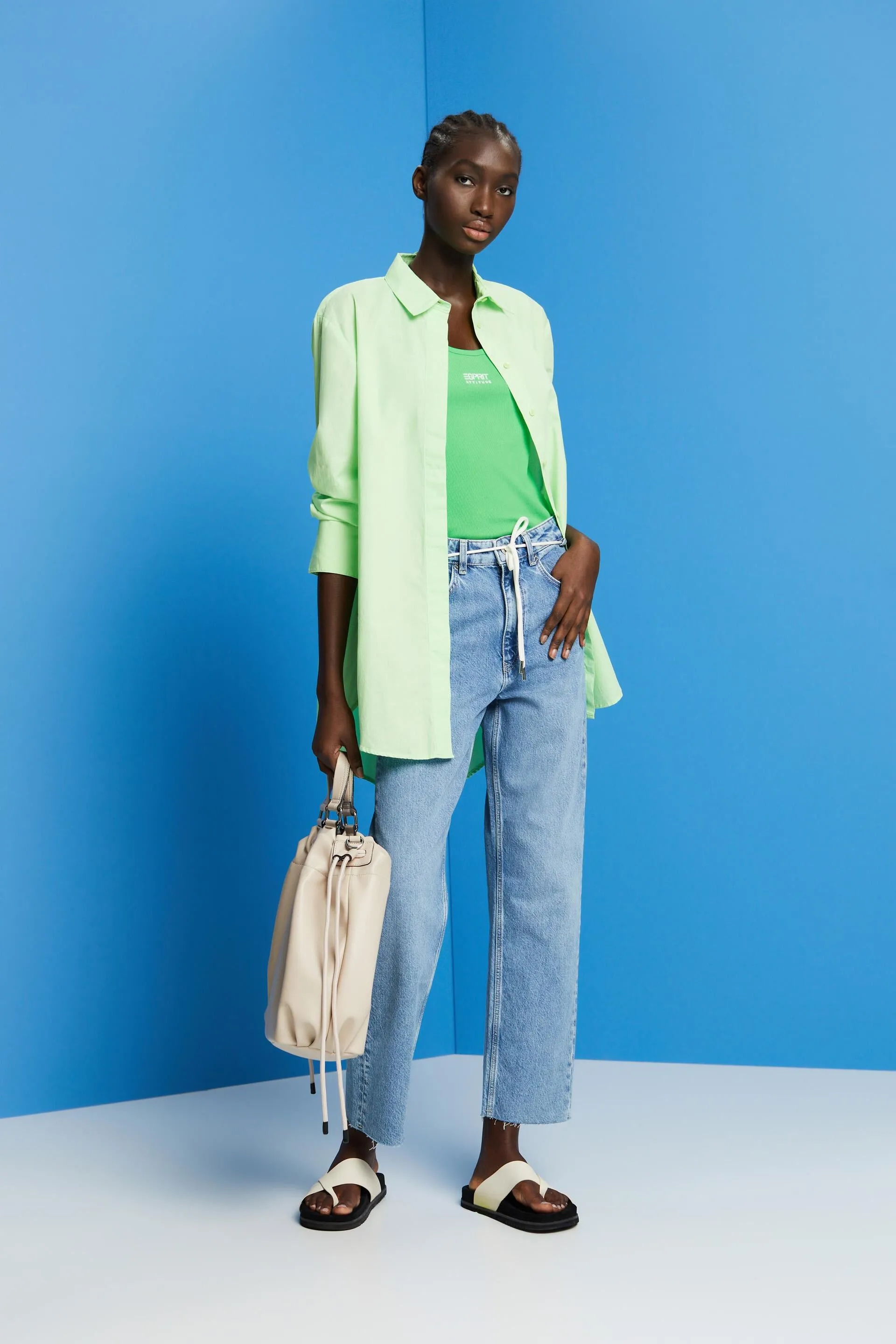 Jeans cropped dad fit