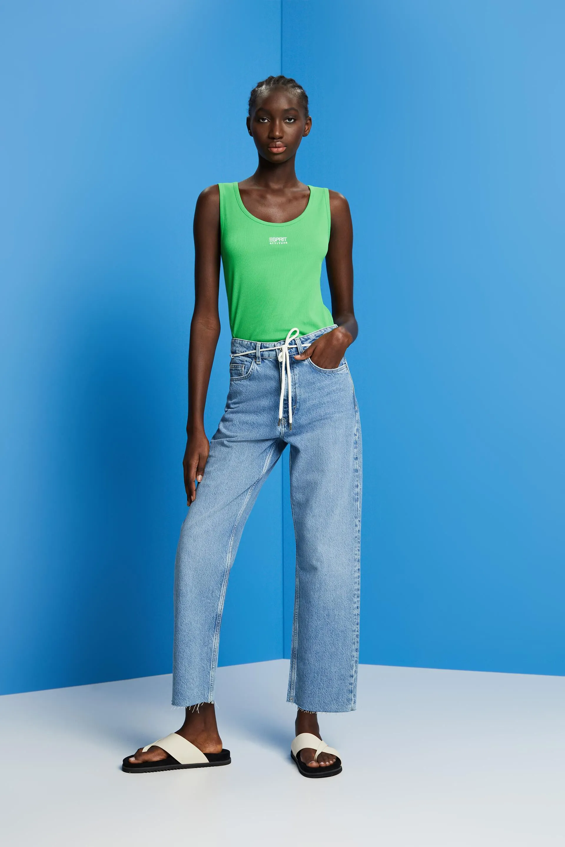 Jeans cropped dad fit