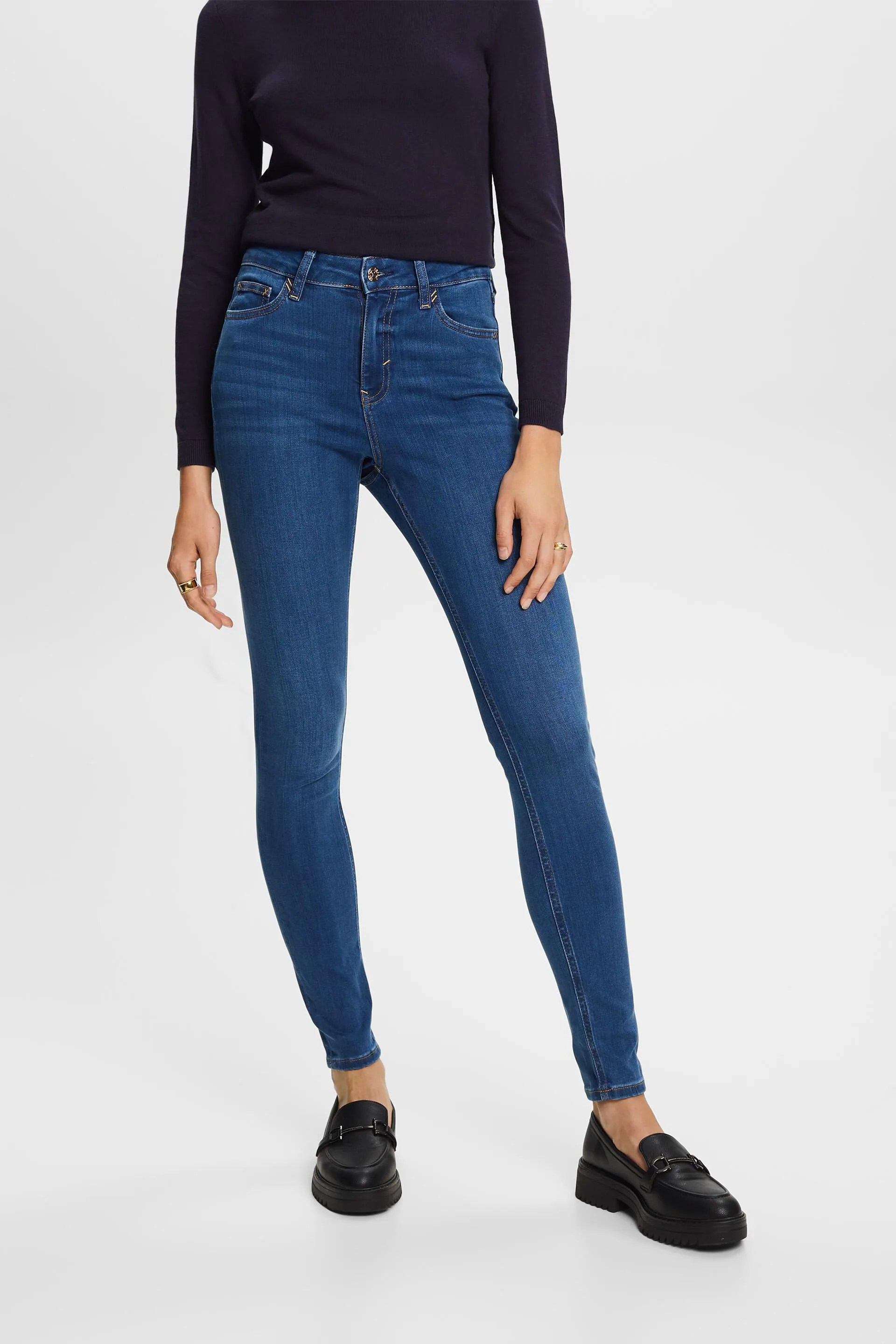 Jeans skinny a vita alta