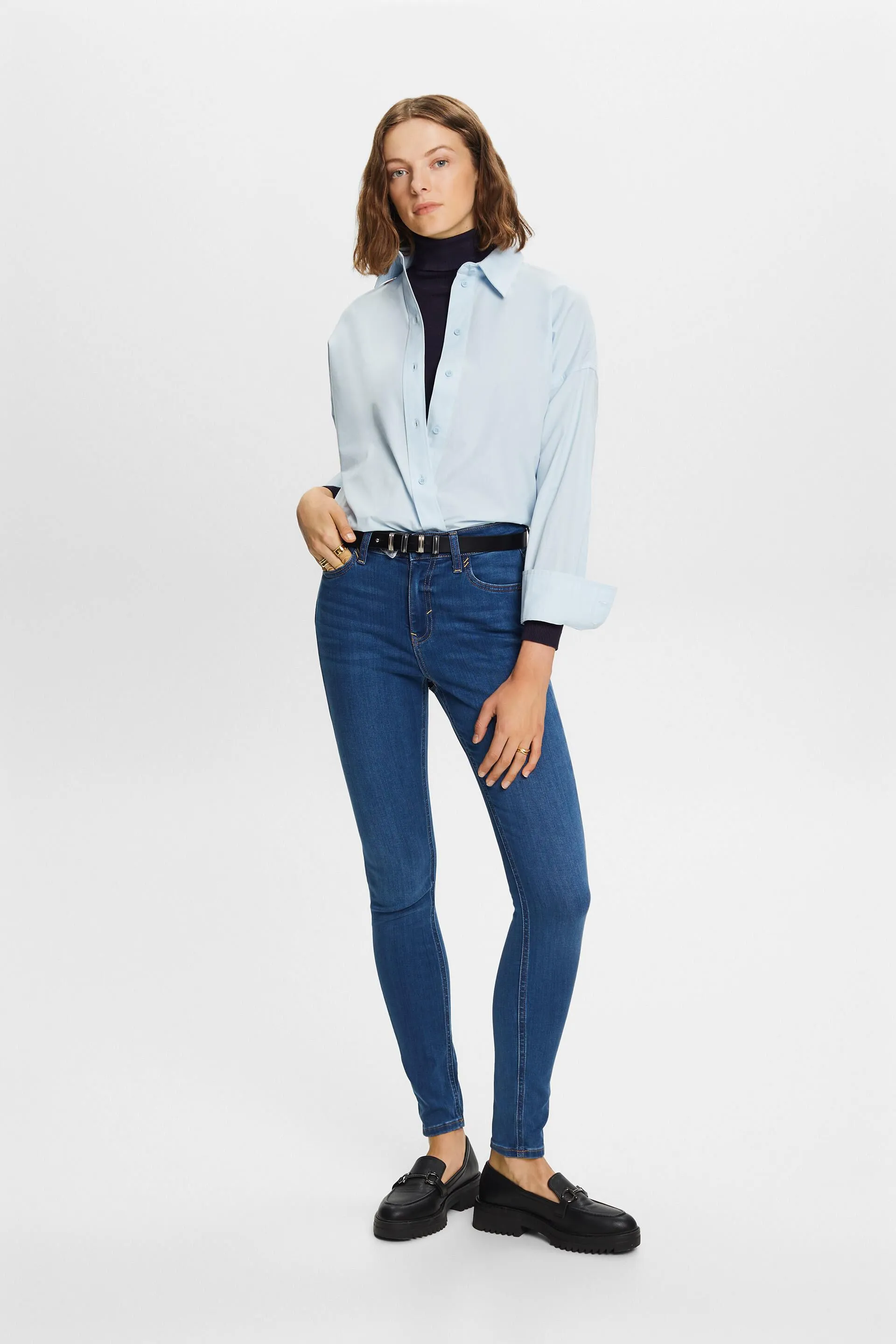 Jeans skinny a vita alta
