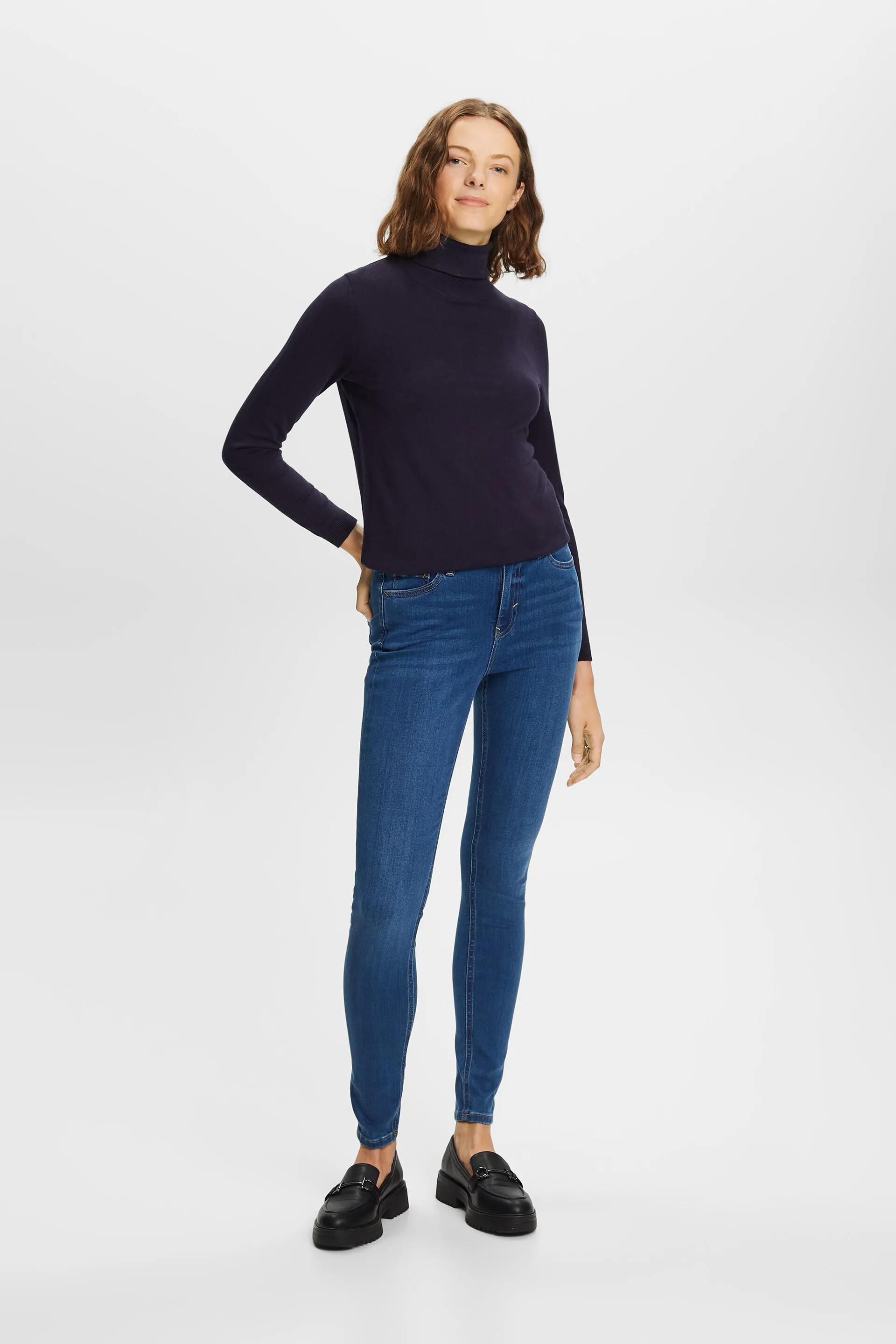 Jeans skinny a vita alta