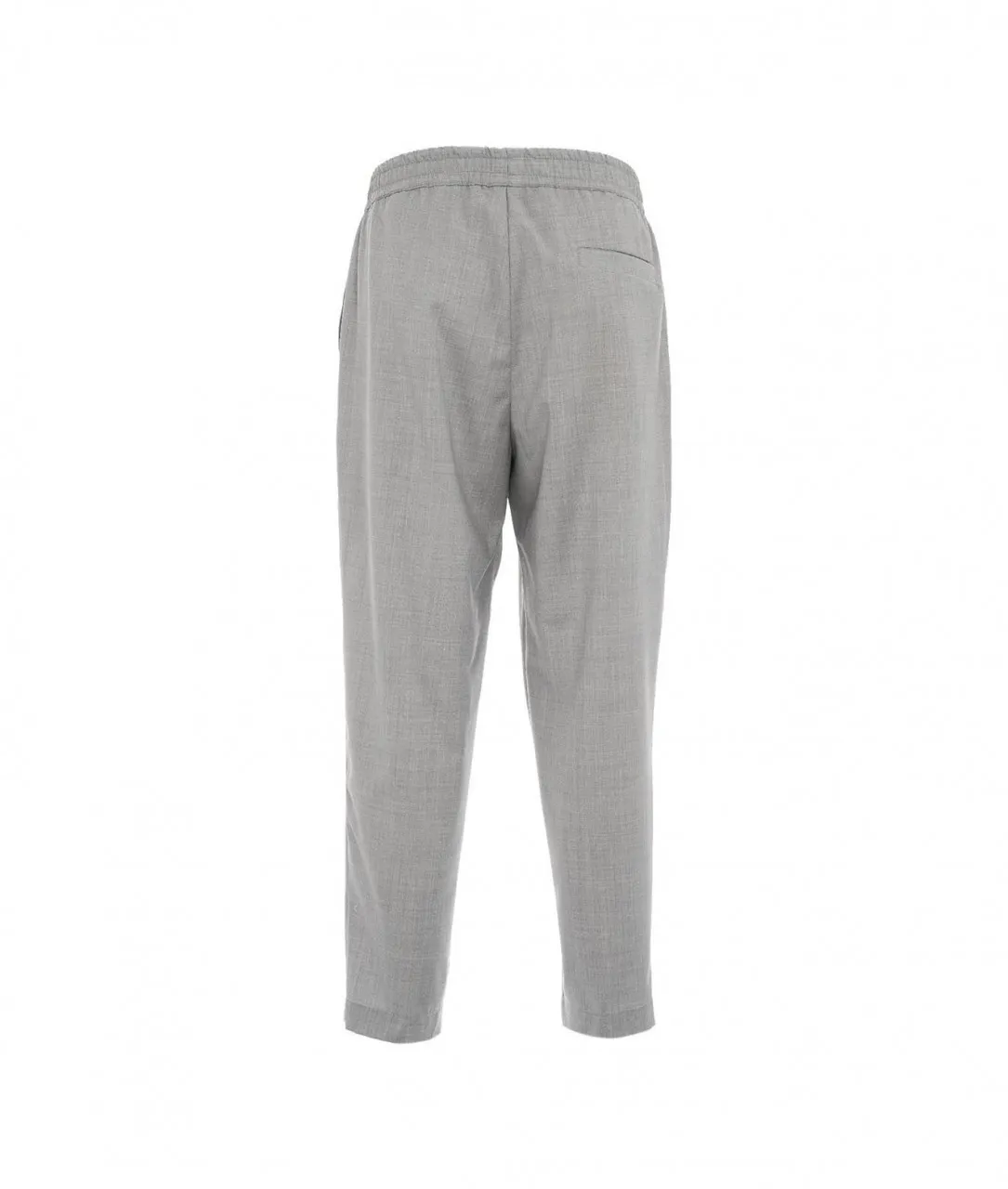 Joggers in lana vergine grigio grigio