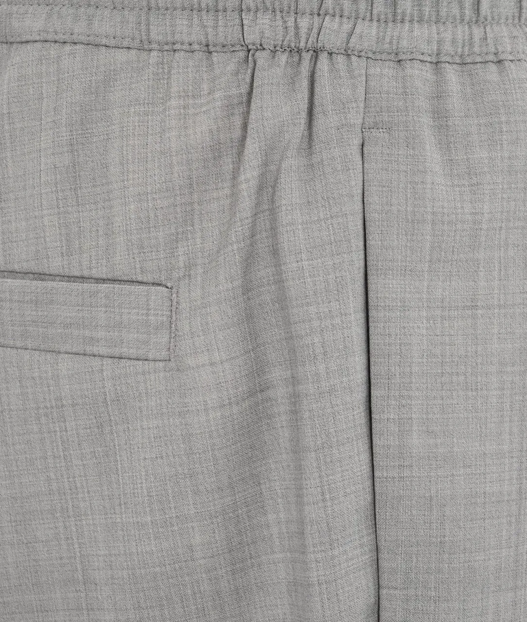 Joggers in lana vergine grigio grigio