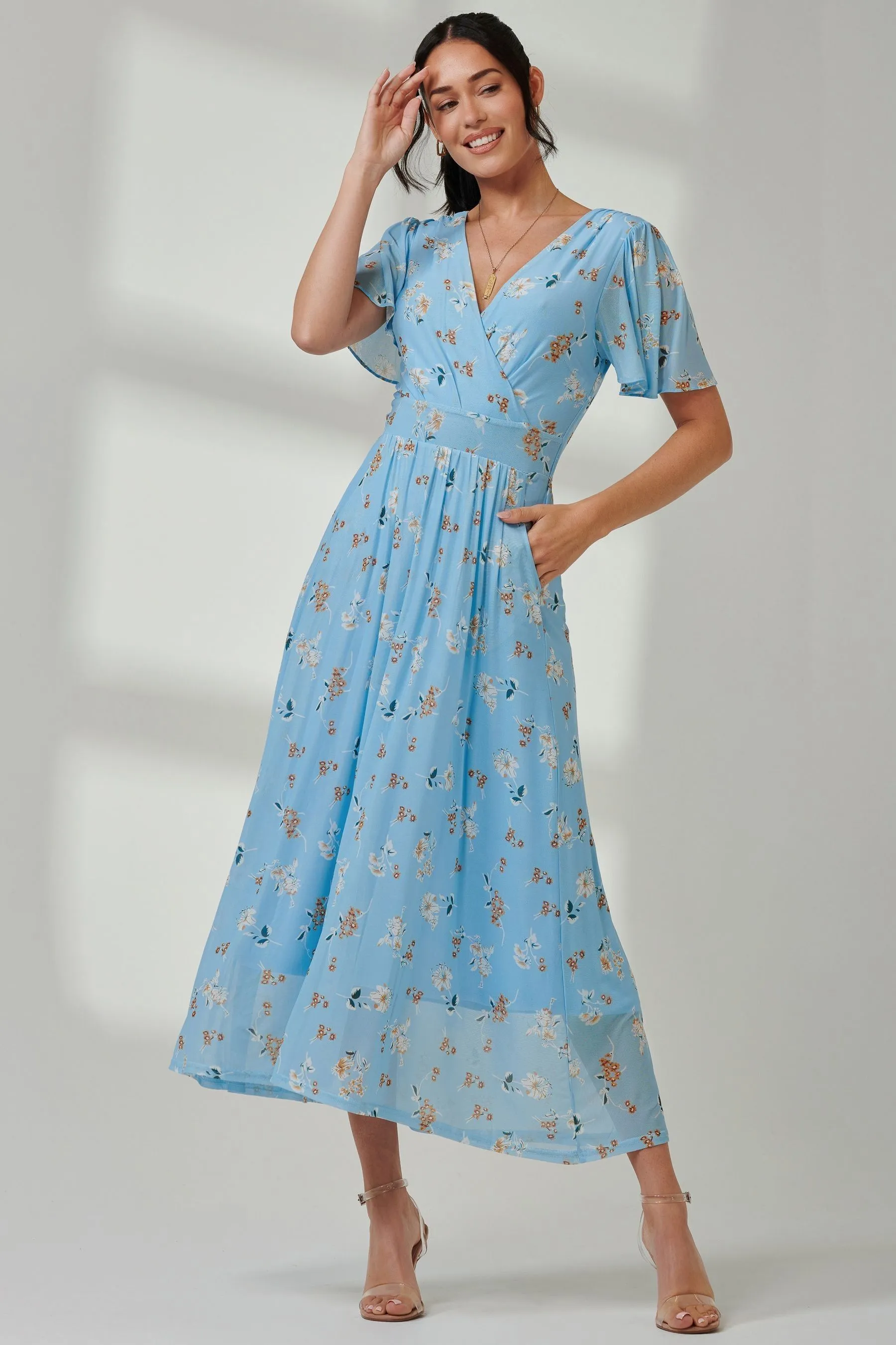 Jolie Moi - Gracelyn - Abito maxi in rete a portafoglio