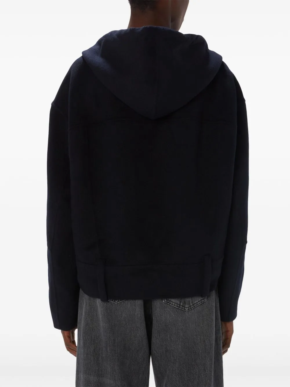JW ANDERSON HOODED BIKER JACKET DOUBLE FACE