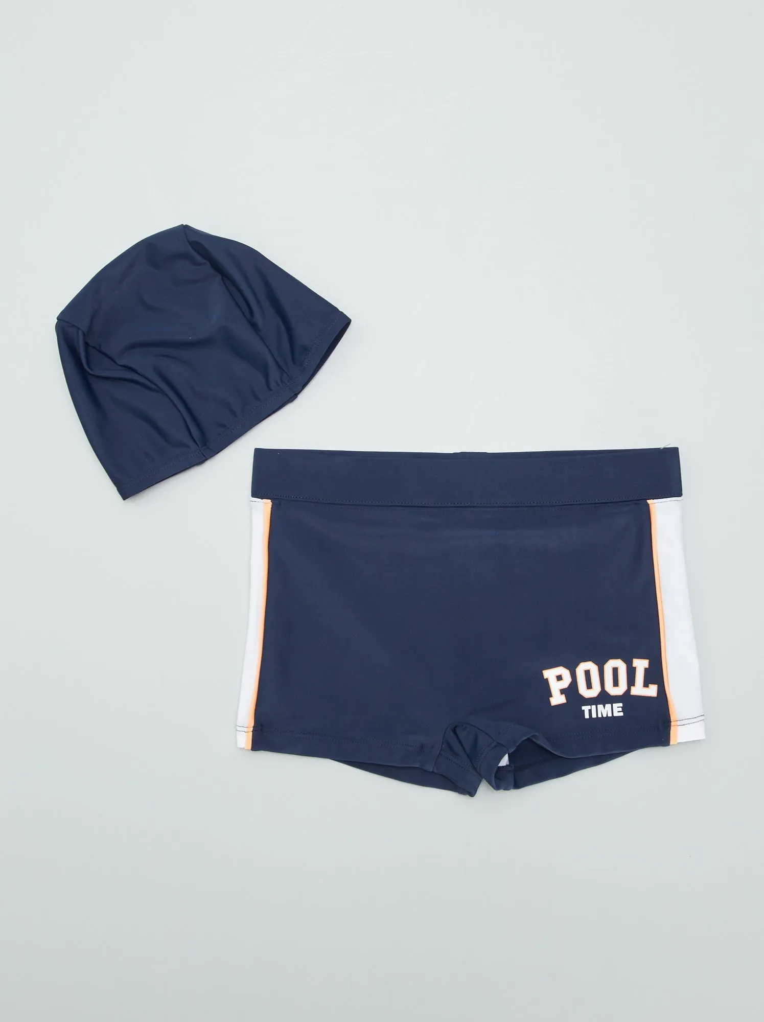 Kit piscina cuffia + Boxer mare - 2 pezzi - BLU